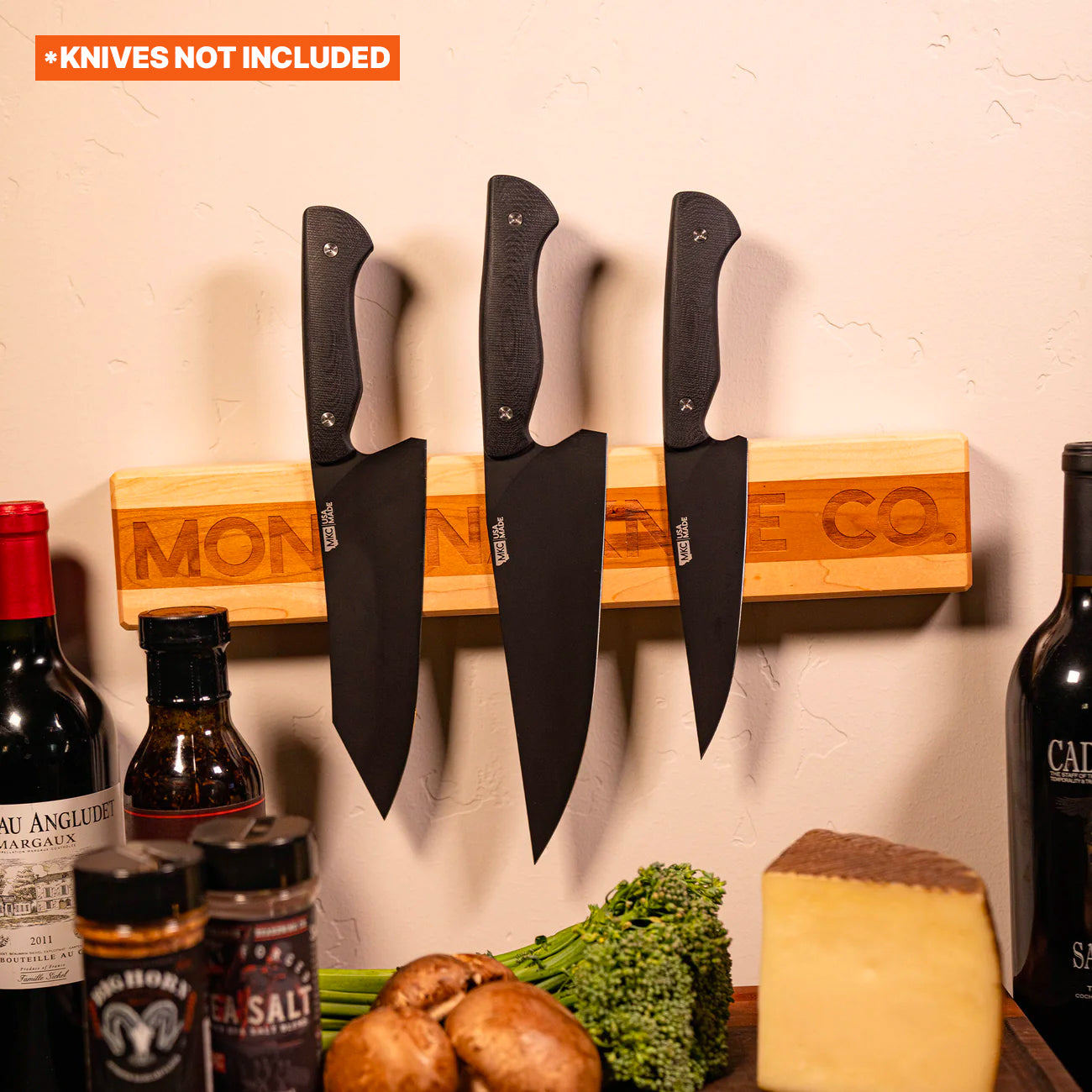 MKC CULINARY KNIFE HANG - LIGHT WOOD FINISH