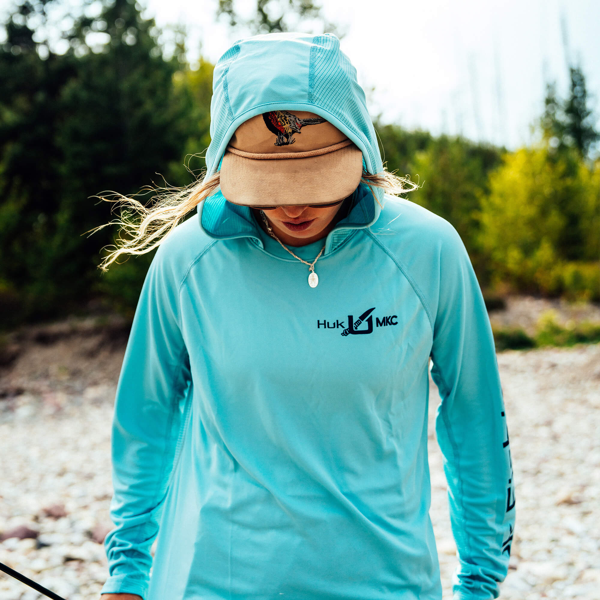 MKC x HUK PERFORMANCE HOODIE - MARINE BLUE