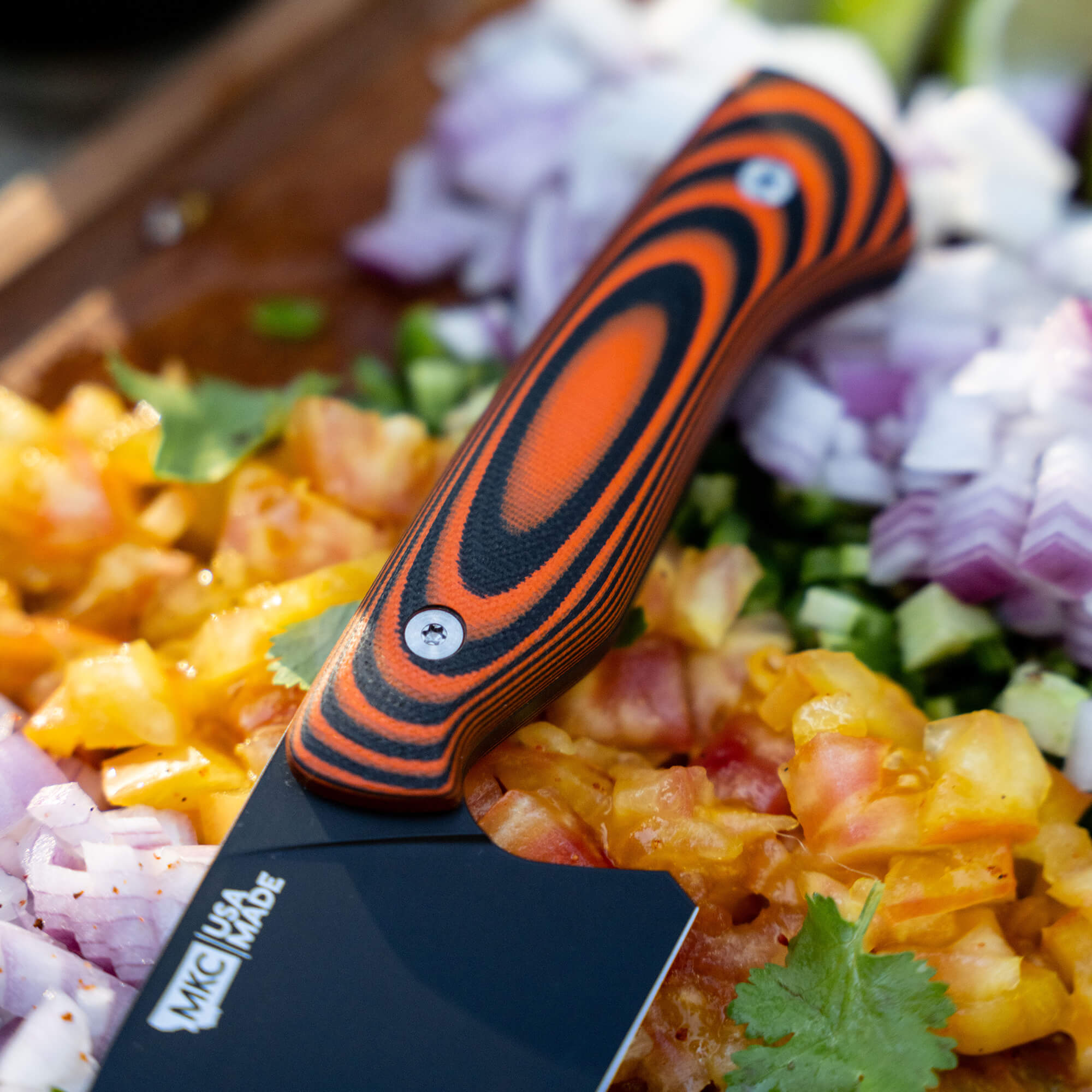 MEAT CHURCH CHEF KNIFE - ORANGE & BLACK