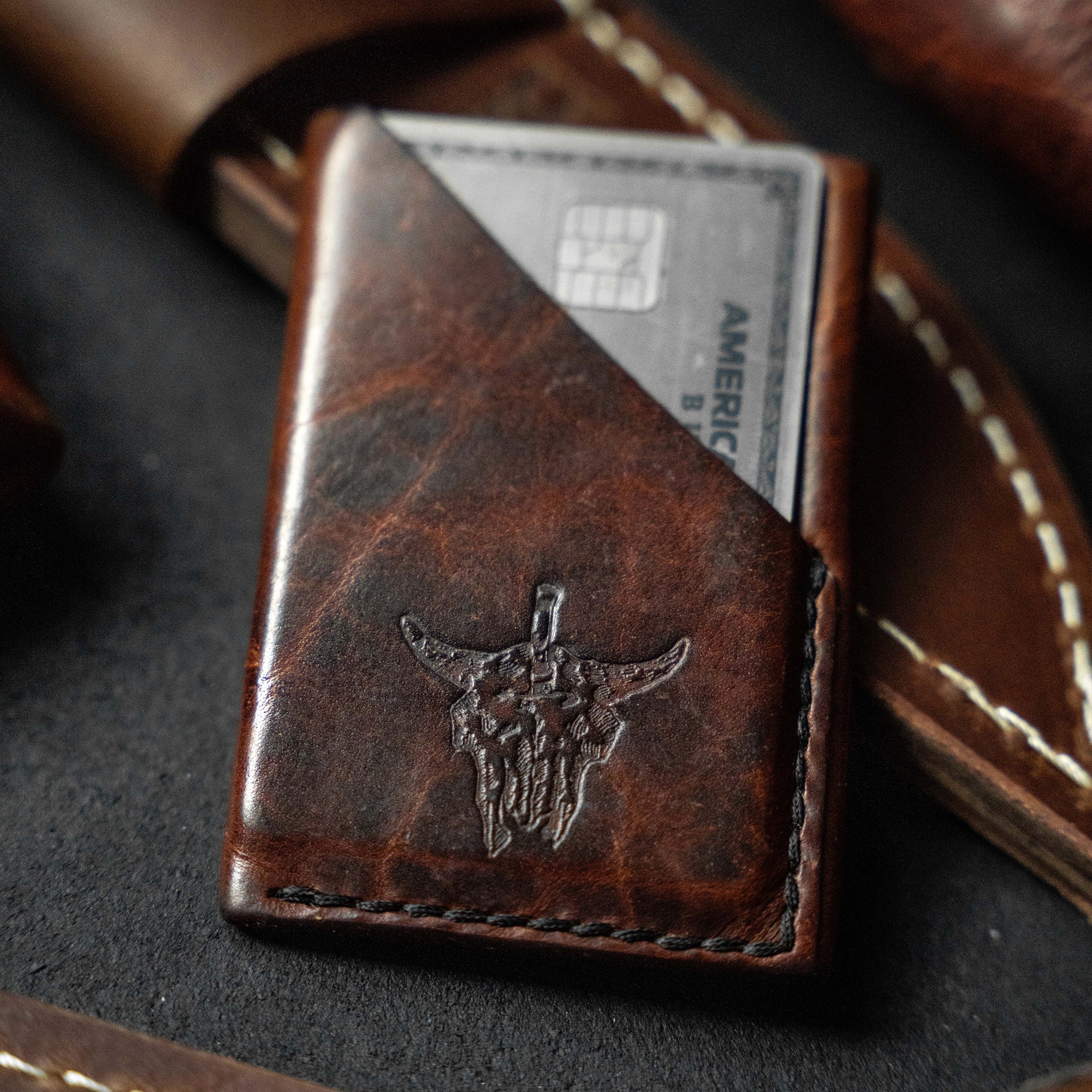 MKC BISON SKULL - MINI LEATHER WALLET