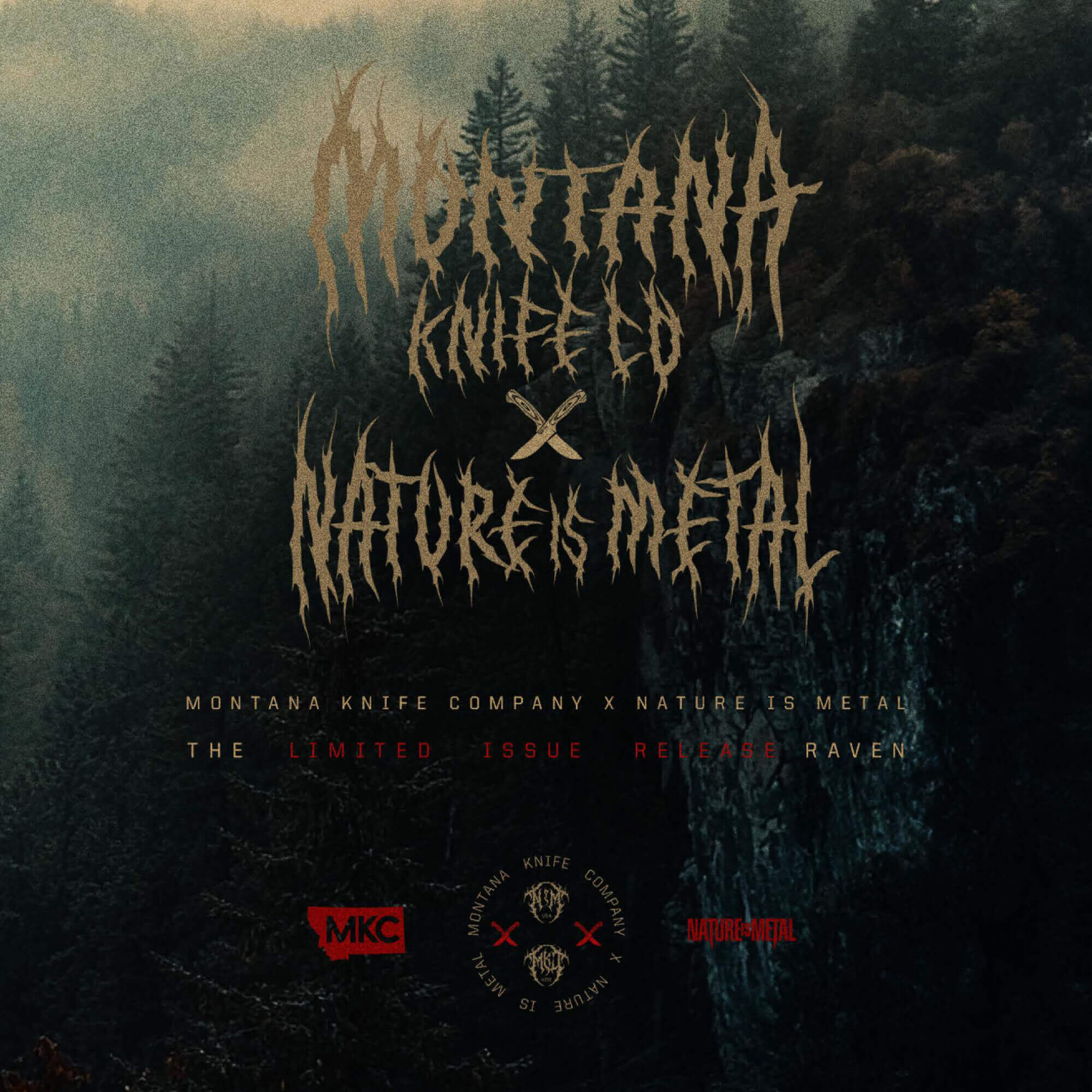 MKC X NATURE IS METAL - RAVEN TEE