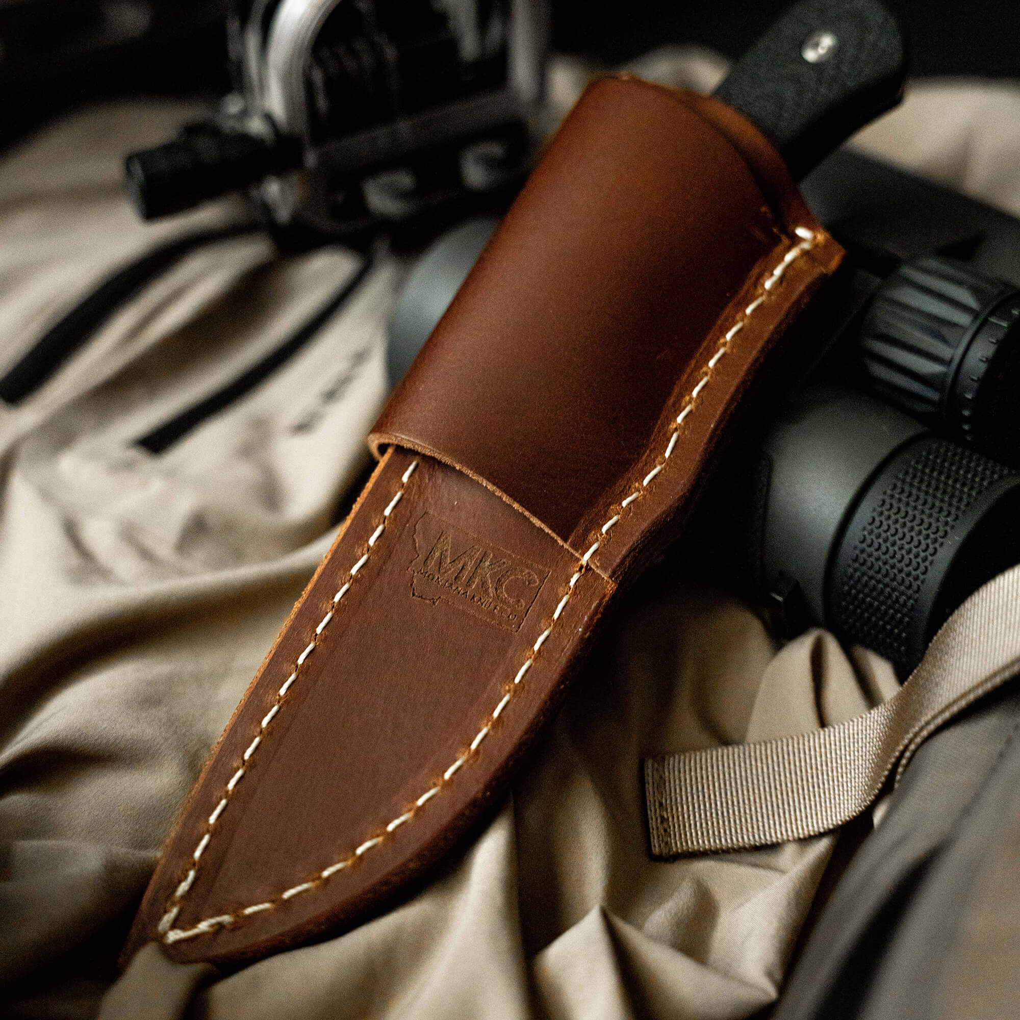 MKC WHITETAIL - HORIZONTAL LEATHER SHEATH