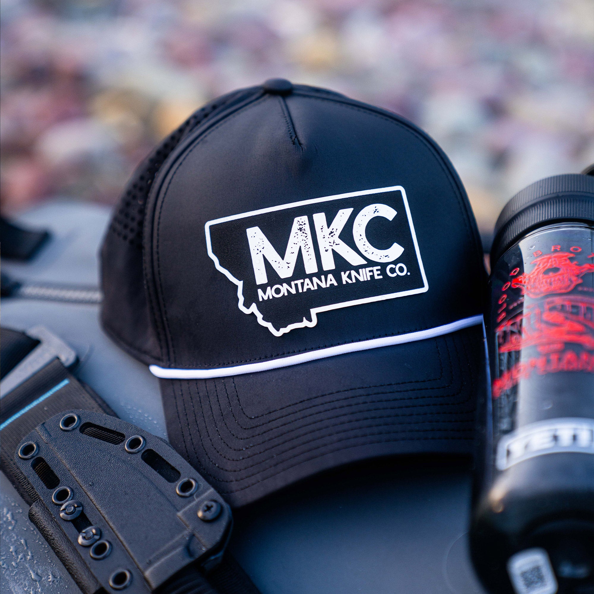 MKC BIG STATE PATCH - ROPE HAT - BLACK