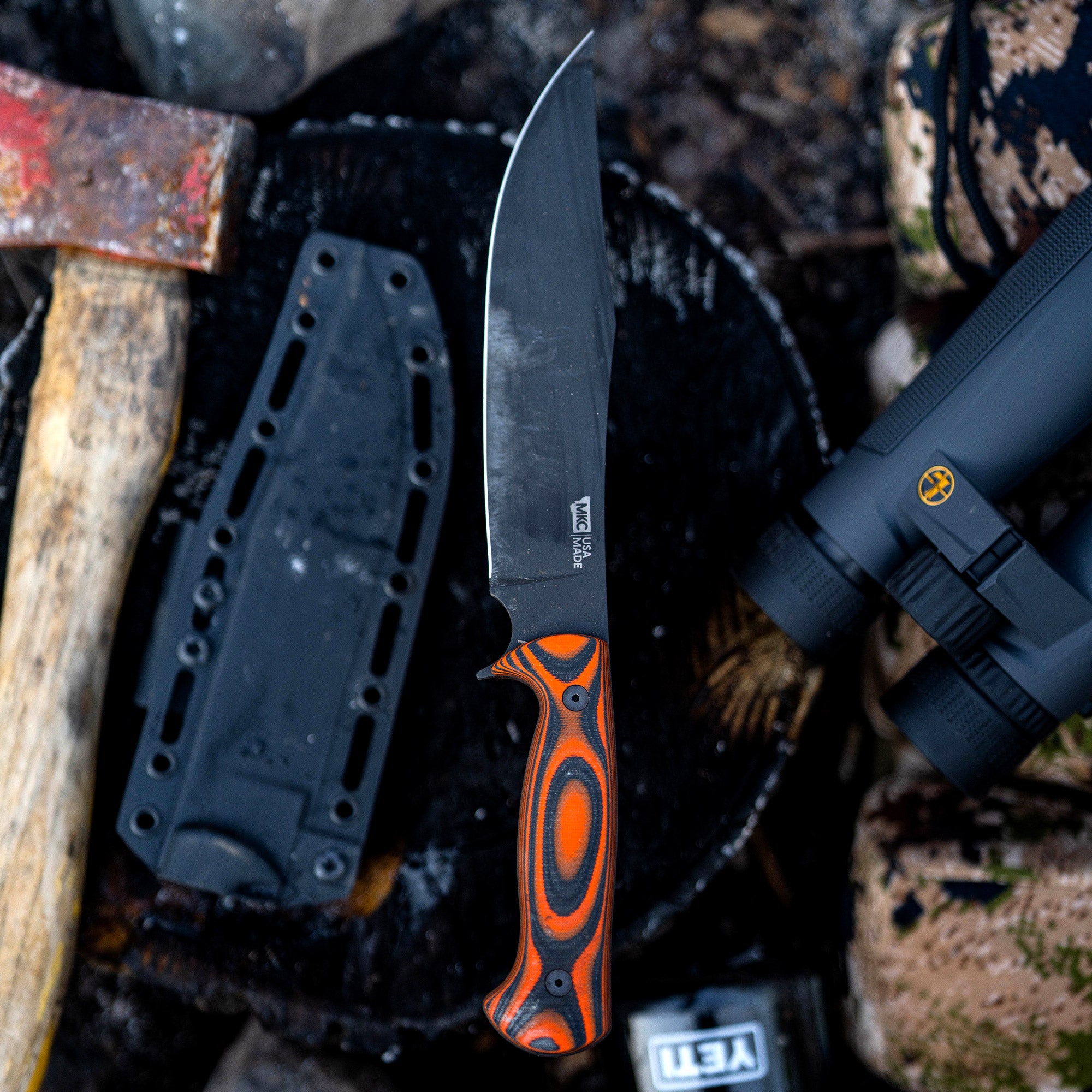 THE MARSHALL BUSHCRAFT KNIFE - ORANGE & BLACK