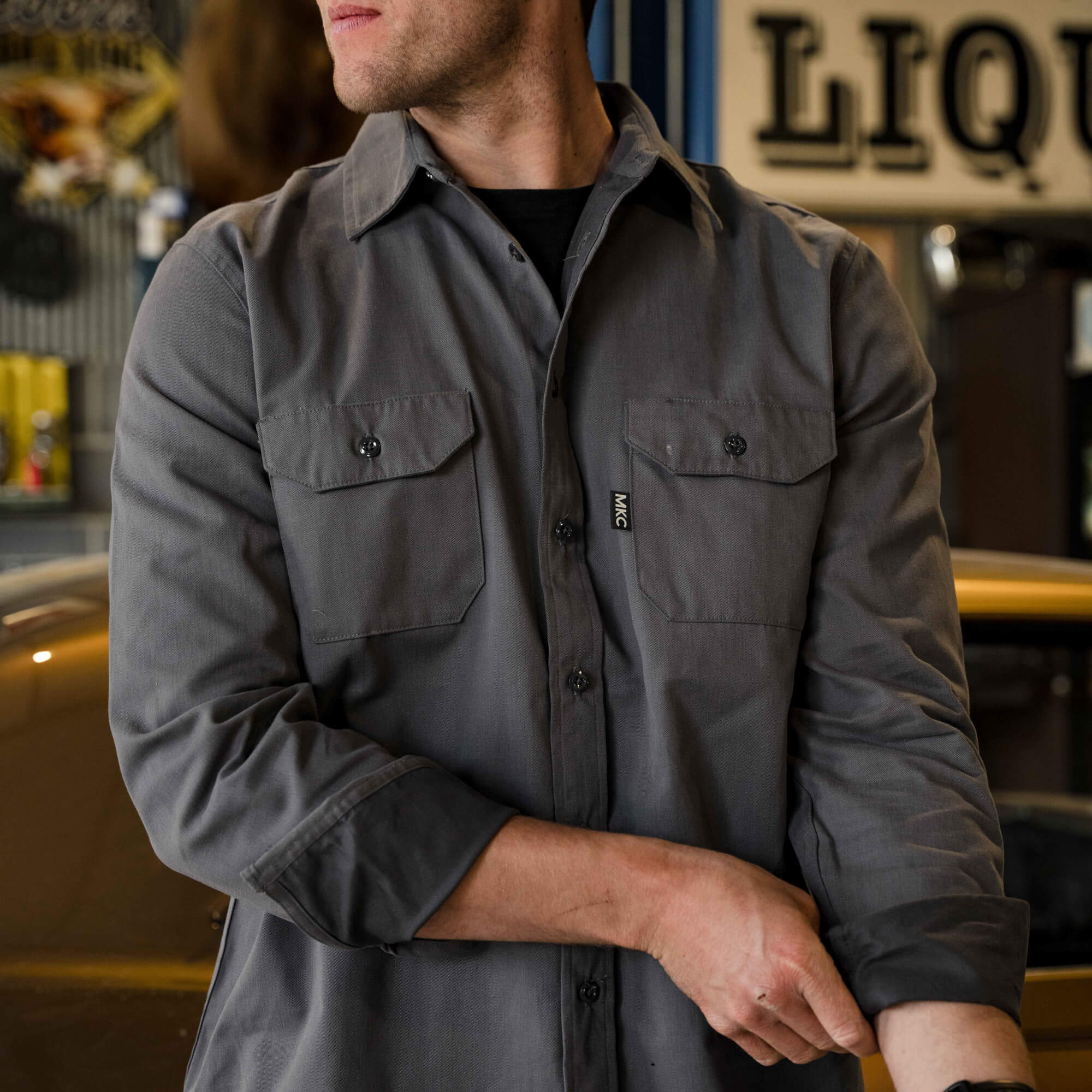 MKC SHOP SHIRT - USA MADE - GRAPHITE