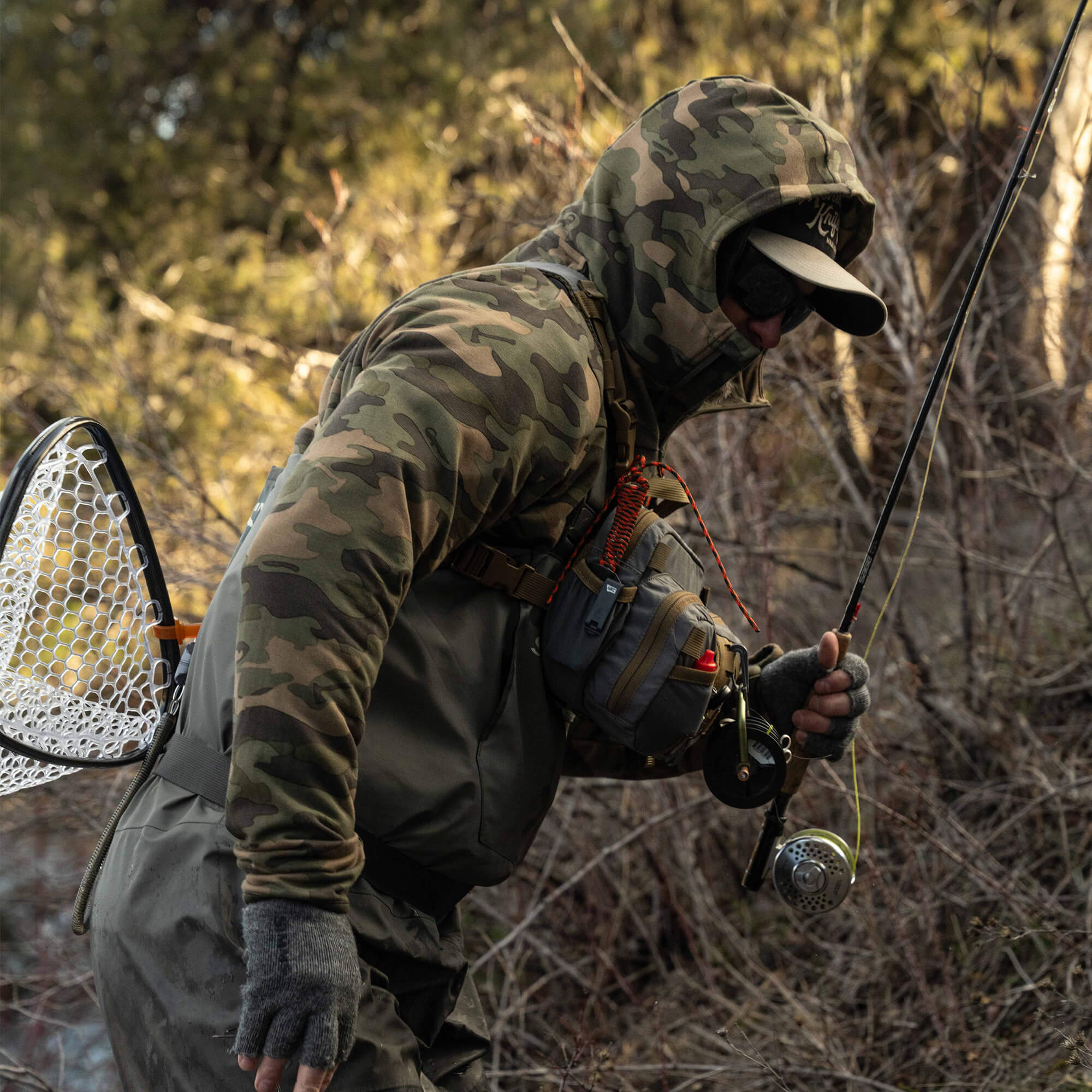HIGHLINE HALF-ZIP HOODIE - VINTAGE WOODLAND CAMO