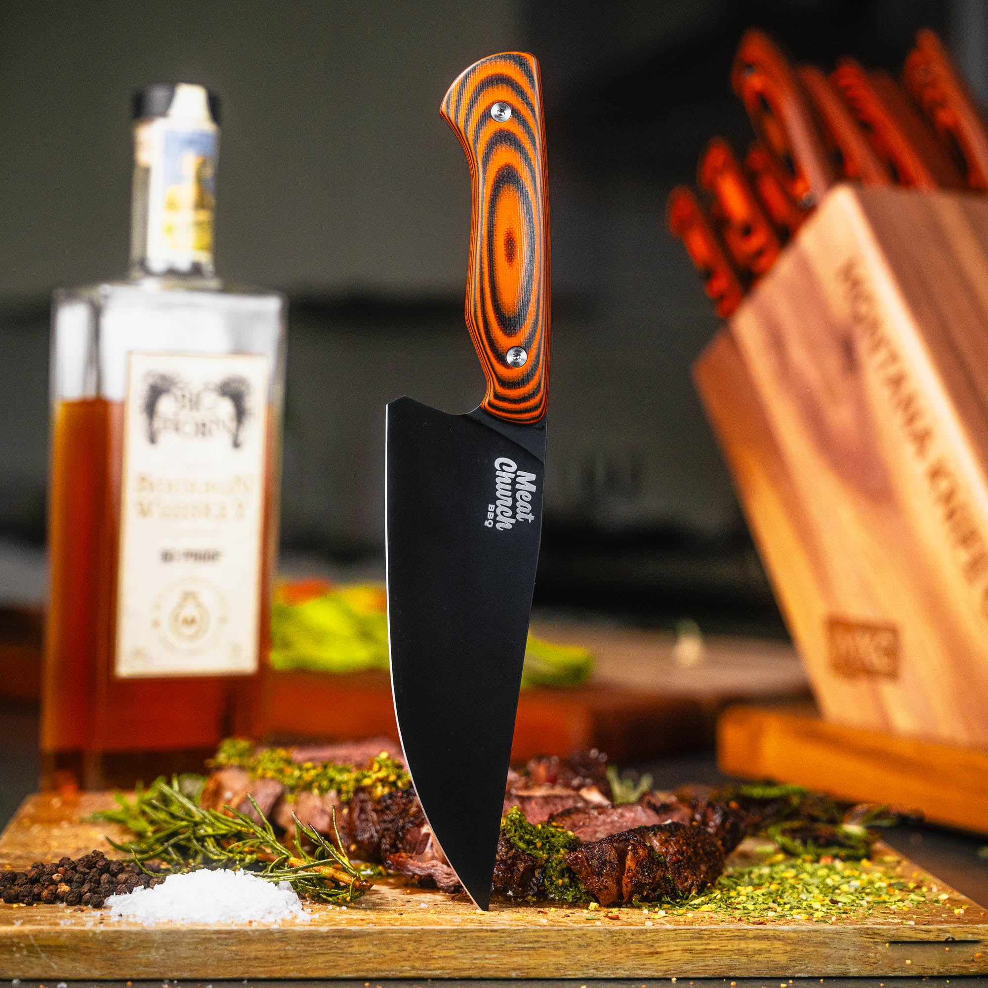 MEAT CHURCH CHEF KNIFE - ORANGE & BLACK