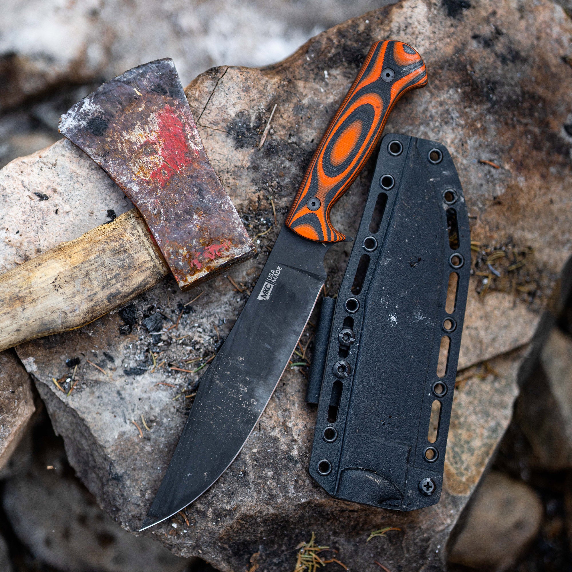 THE MARSHALL BUSHCRAFT KNIFE - ORANGE & BLACK