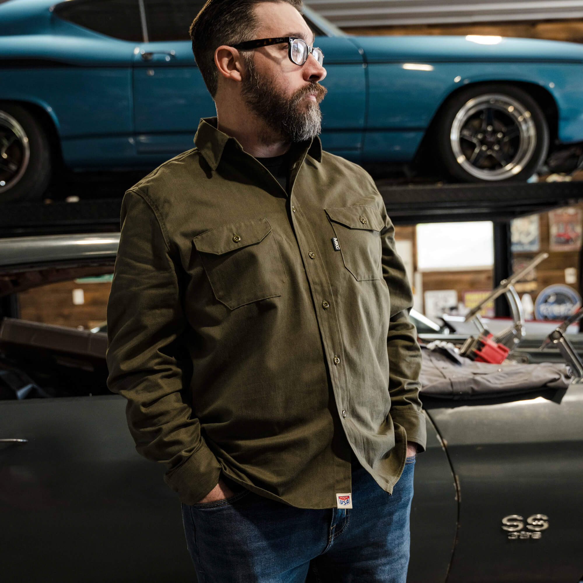 MKC SHOP SHIRT - USA MADE - OLIVE