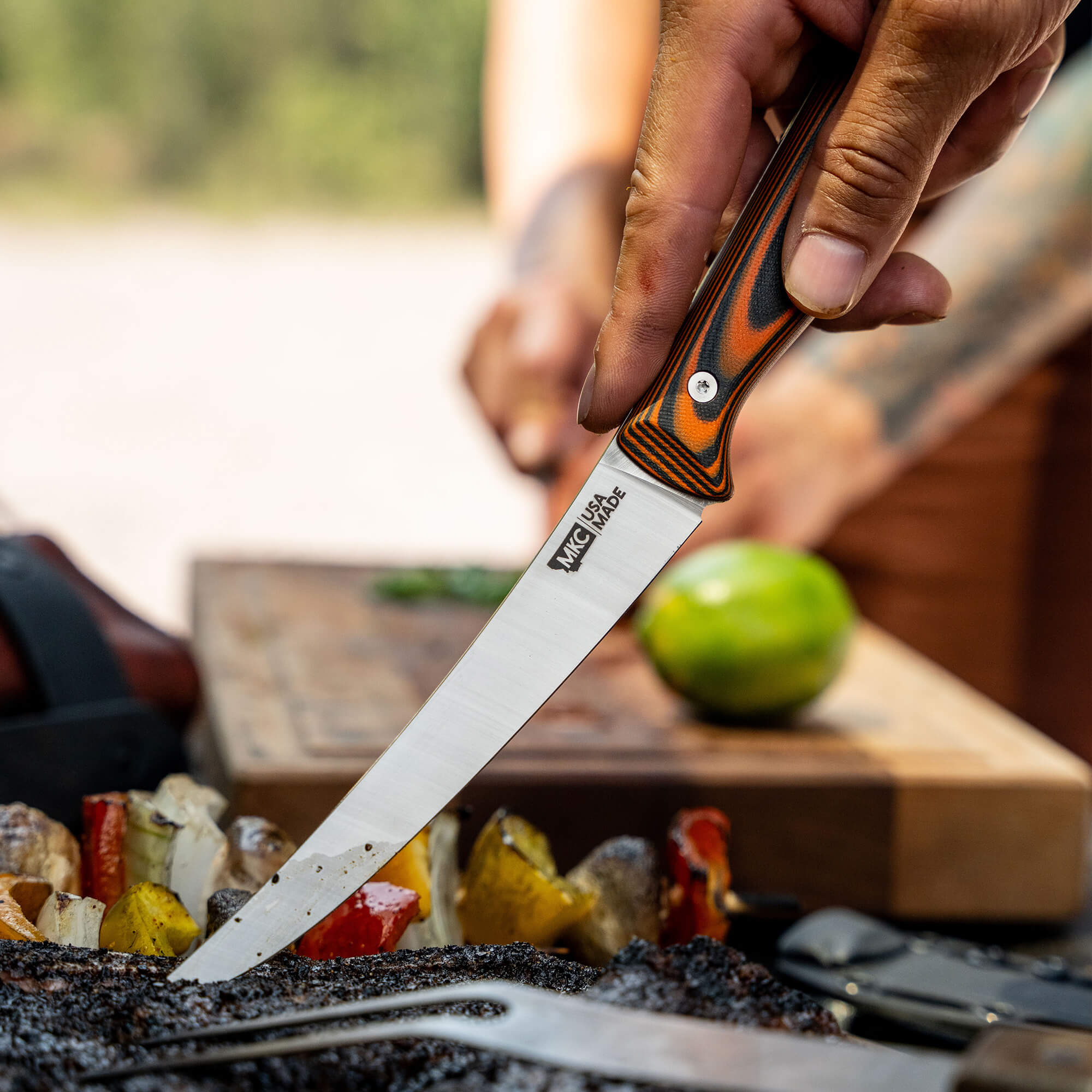 BONING BUTCHER KNIFE - ORANGE/BLACK