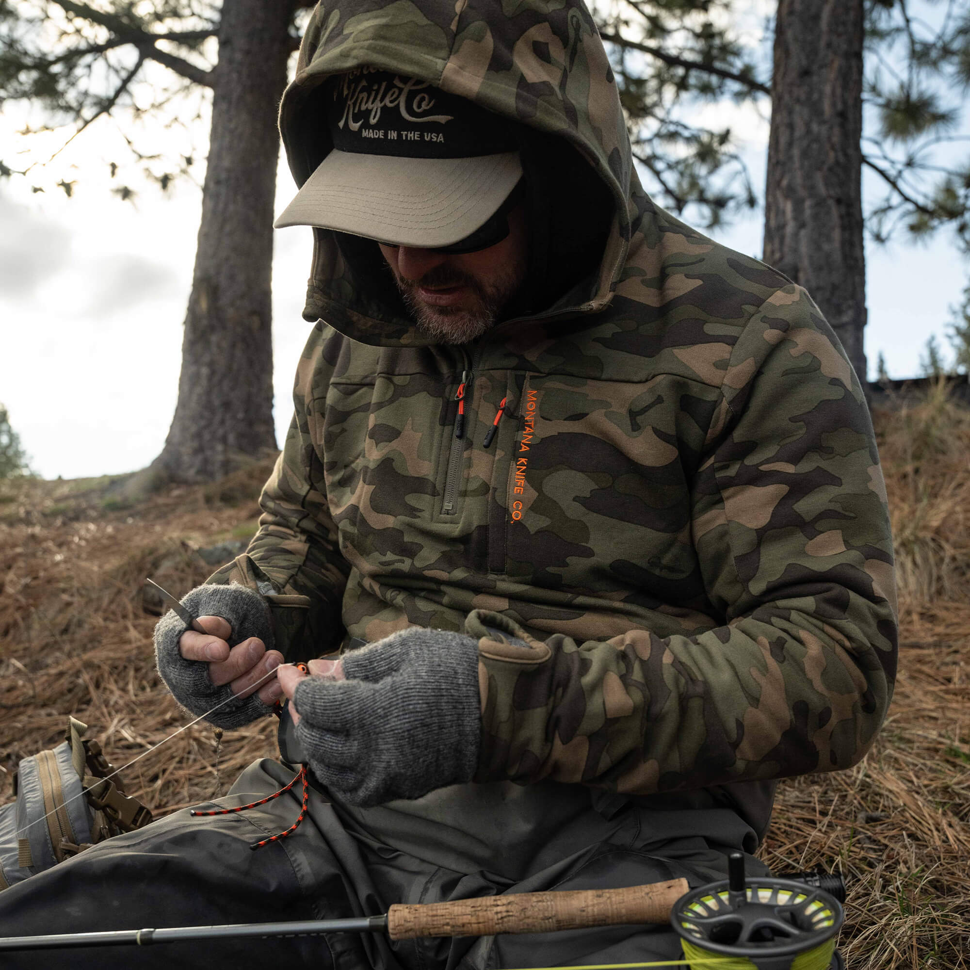 HIGHLINE HALF-ZIP HOODIE - VINTAGE WOODLAND CAMO
