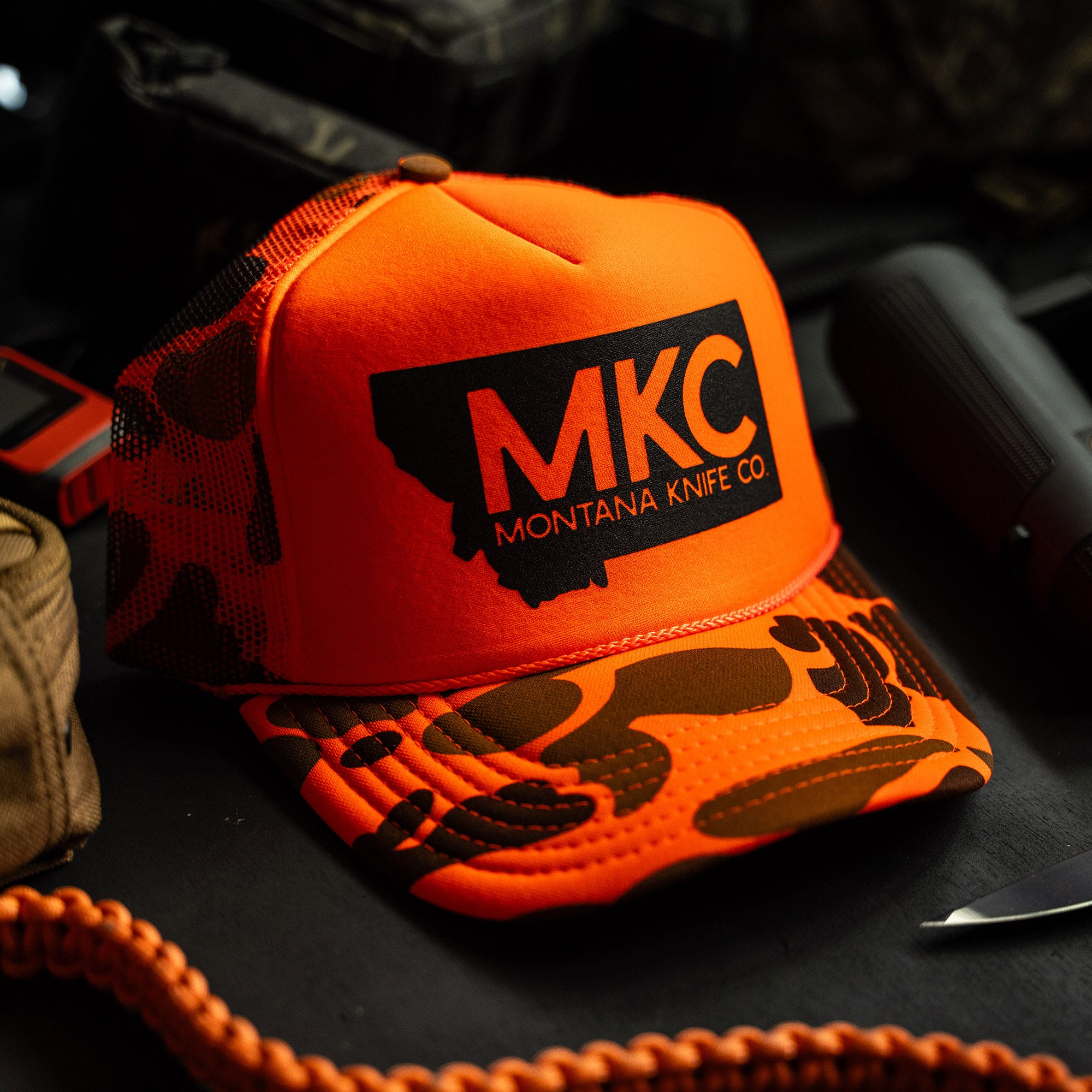 MKC BIG STATE LOGO - ORANGE FOAM HUNTER HAT