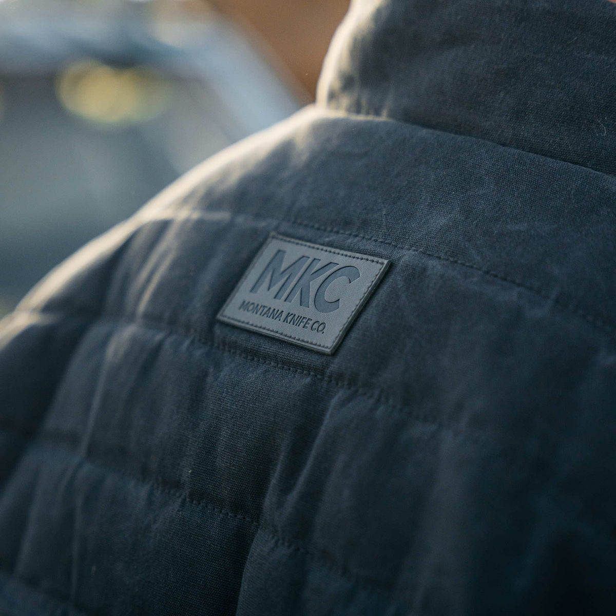 WHITEFISH WAXED CANVAS PUFFY JACKET - CHARCOAL