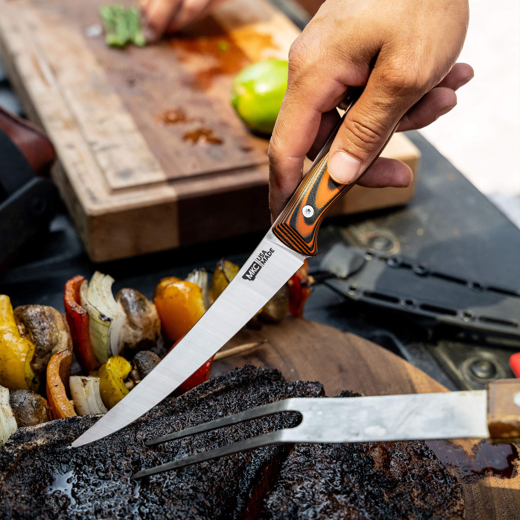 BONING BUTCHER KNIFE - ORANGE/BLACK