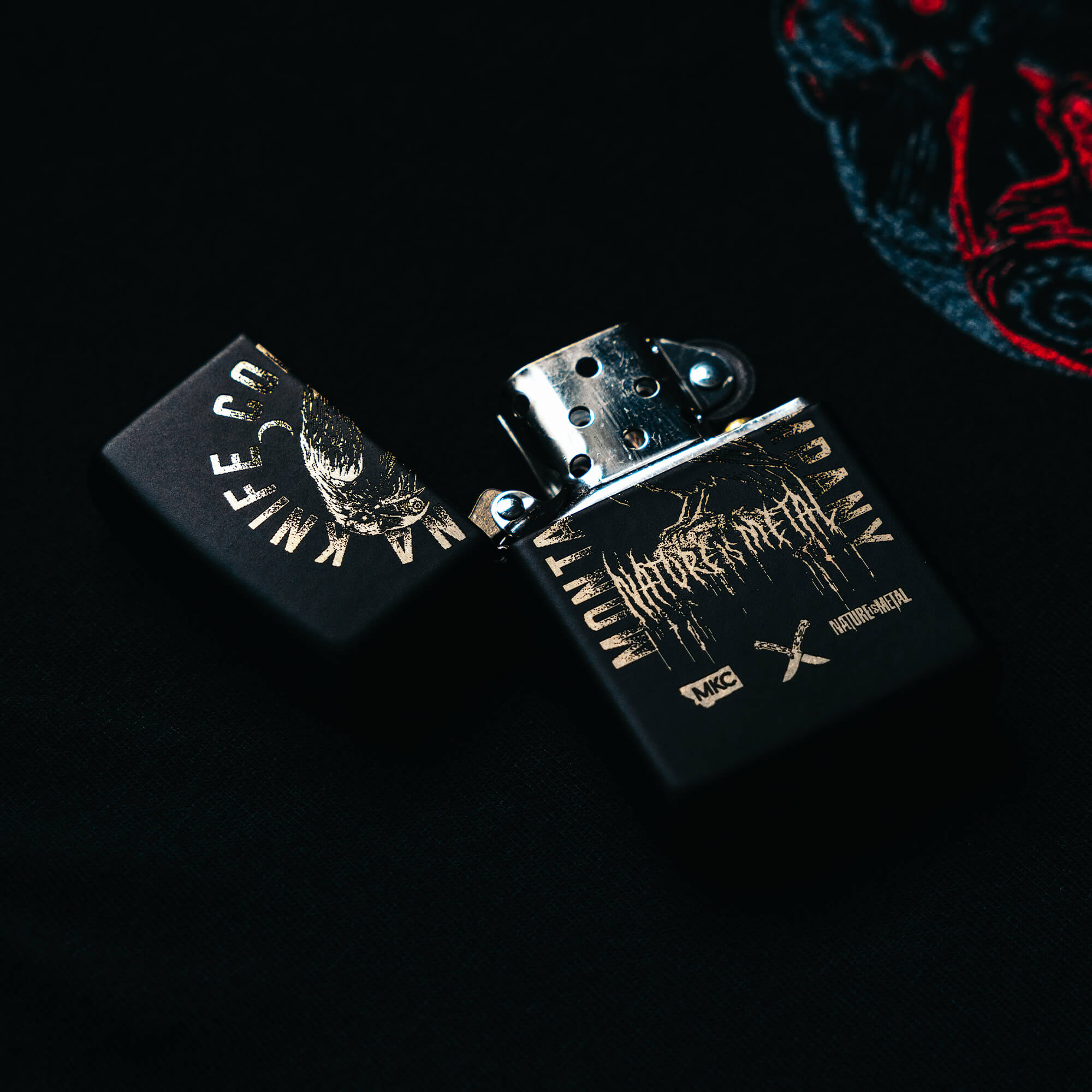 MKC X NATURE IS METAL - RAVEN ZIPPO - USA MADE