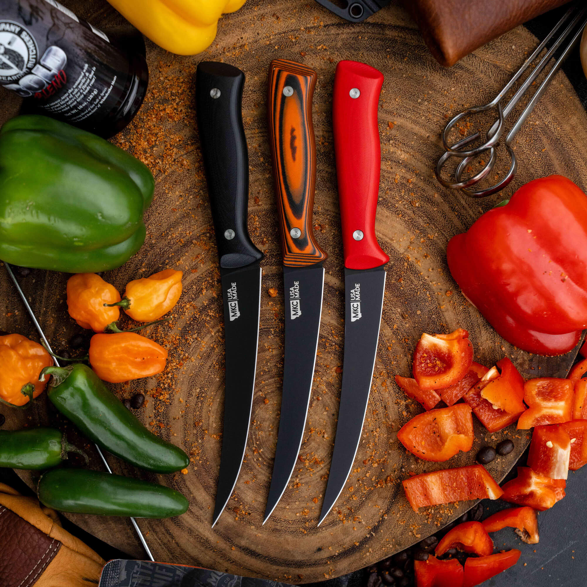 BONING BUTCHER KNIFE - PVD - RED