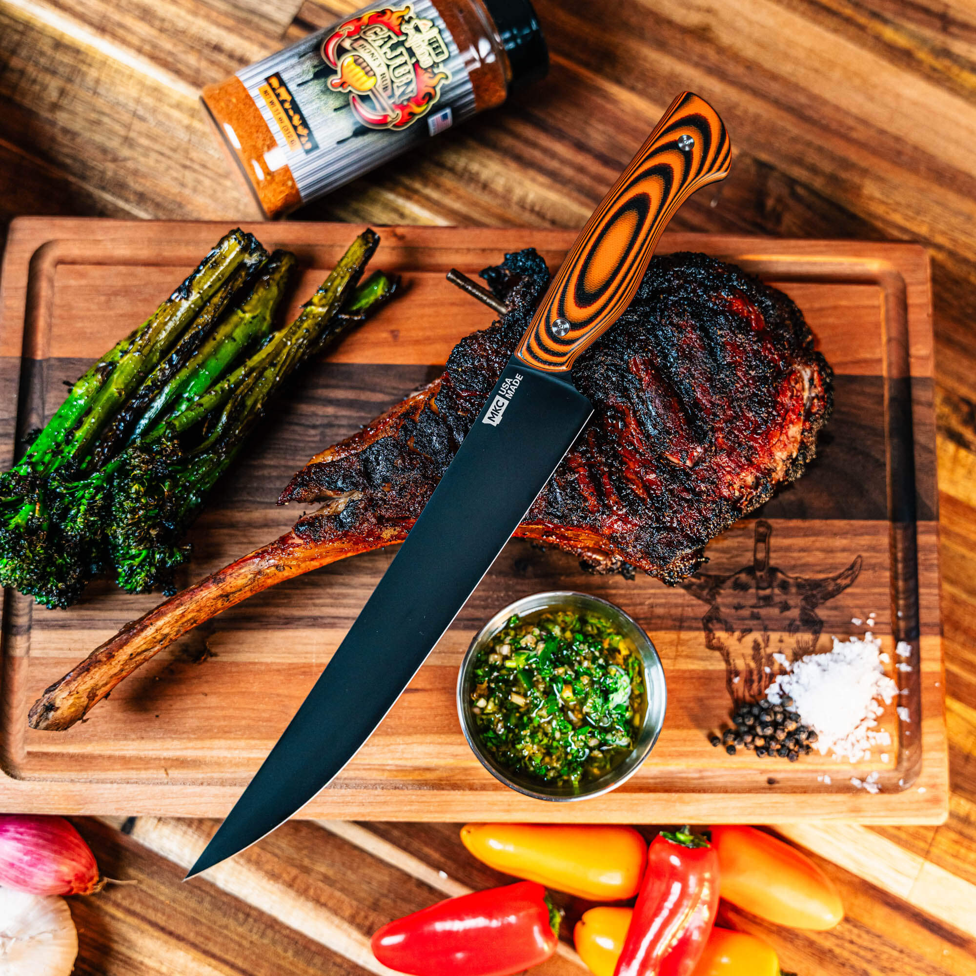 MKC CARVING KNIFE - ORANGE & BLACK