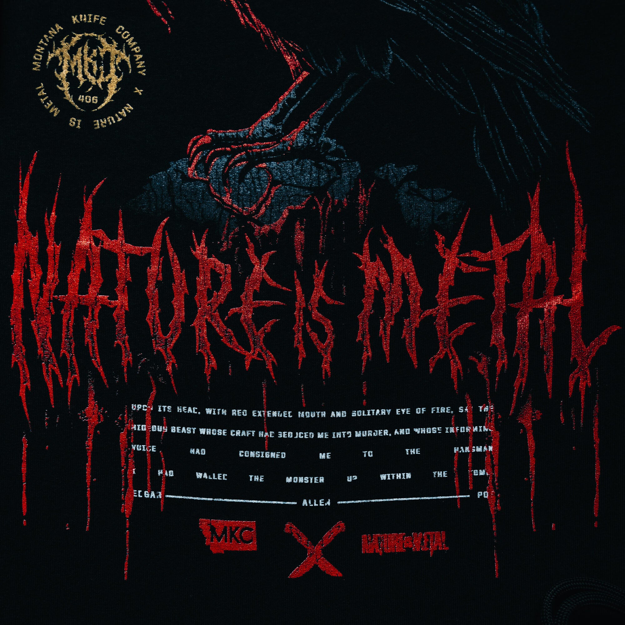 MKC X NATURE IS METAL - RAVEN TEE