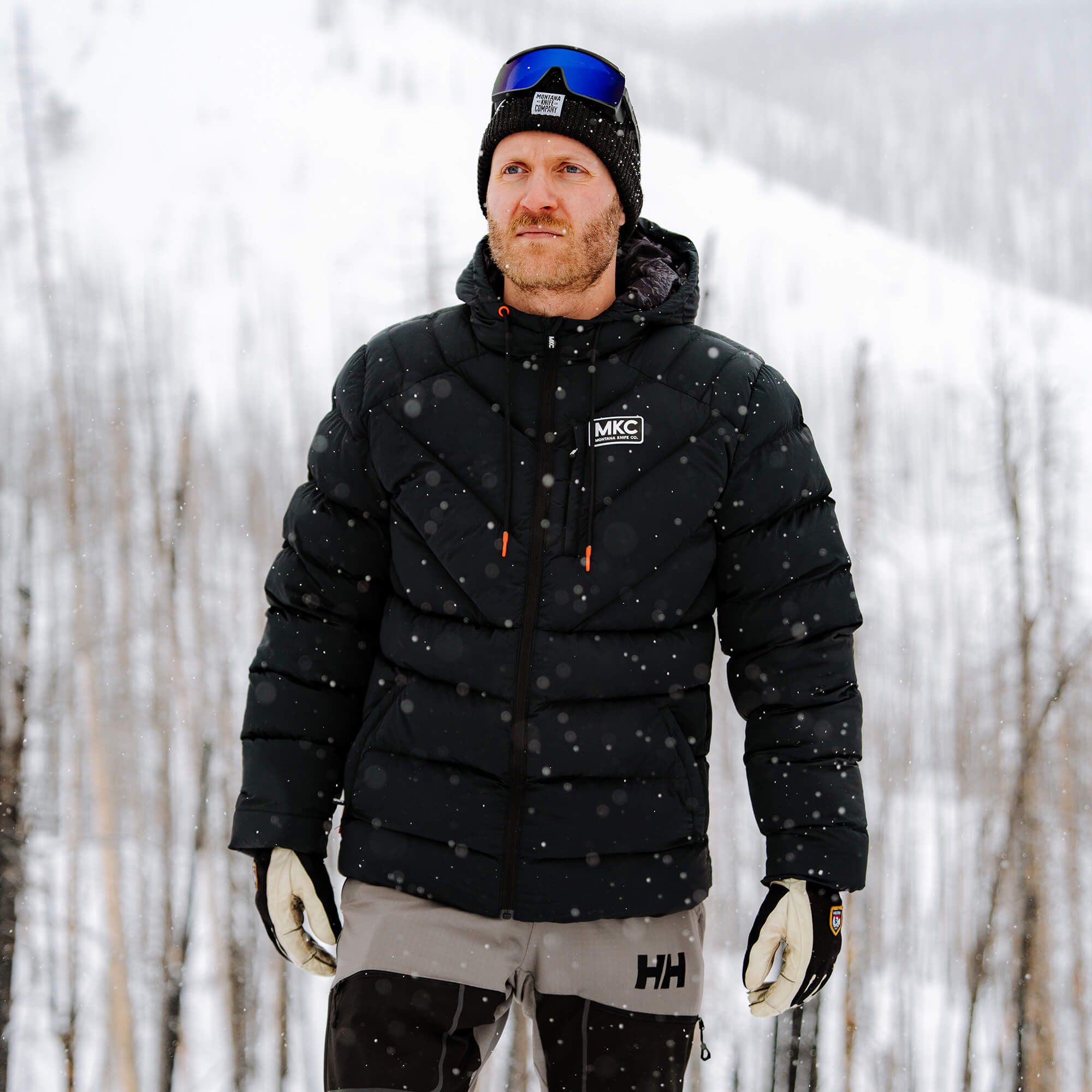 GRINNELL PUFFY ZIP JACKET - BLACK