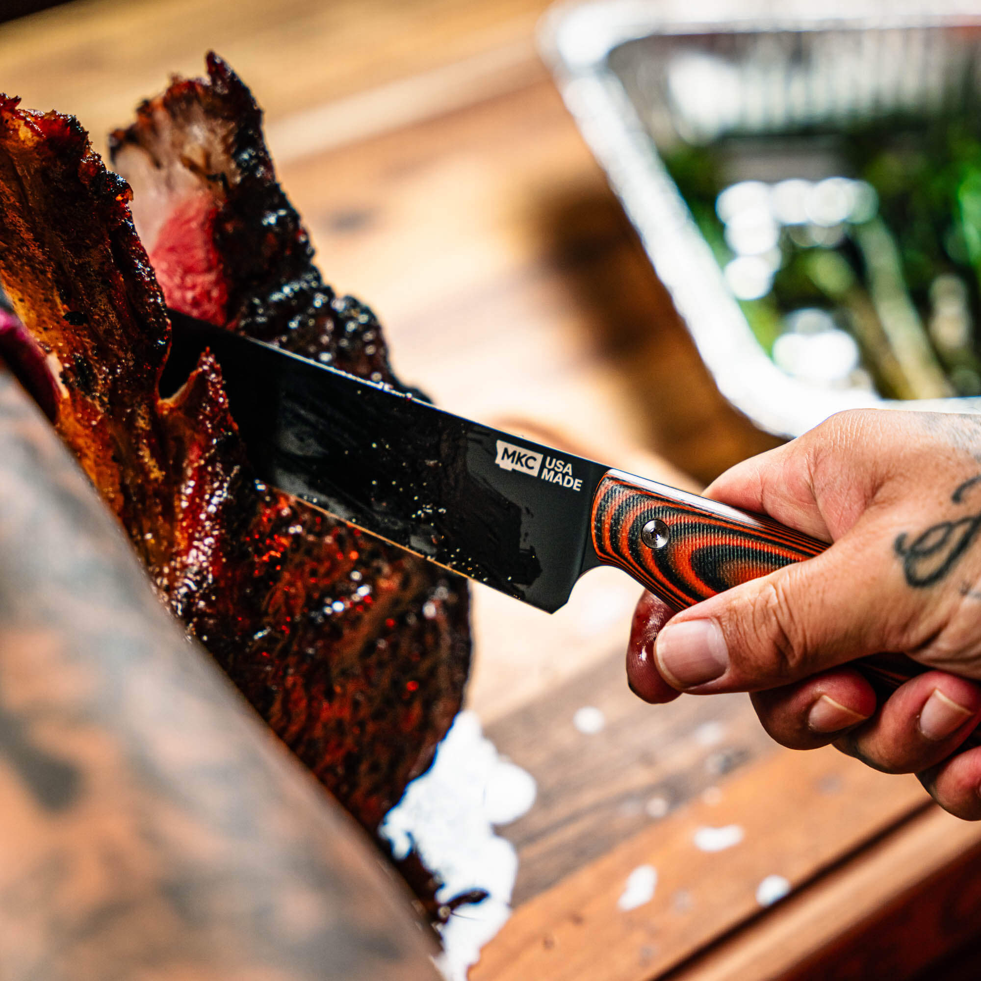 MKC CARVING KNIFE - ORANGE & BLACK