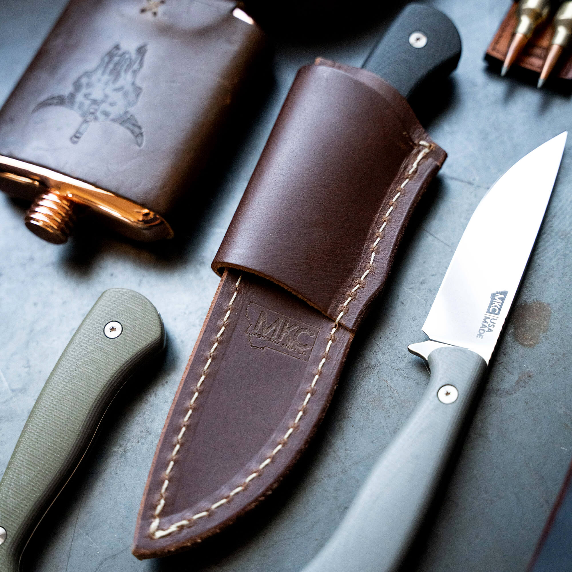 MKC WHITETAIL - HORIZONTAL LEATHER SHEATH