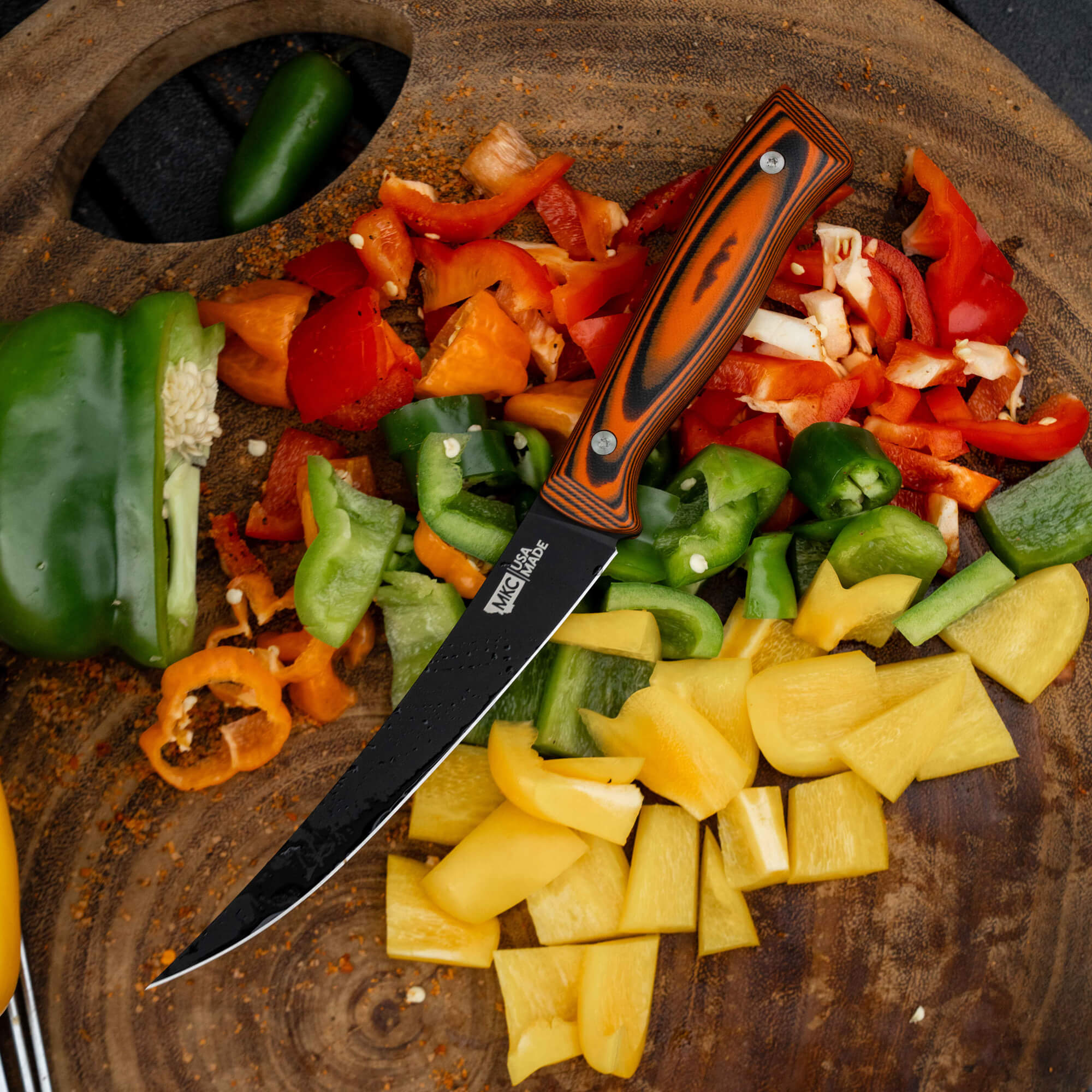 BONING BUTCHER KNIFE - PVD - ORANGE/BLACK