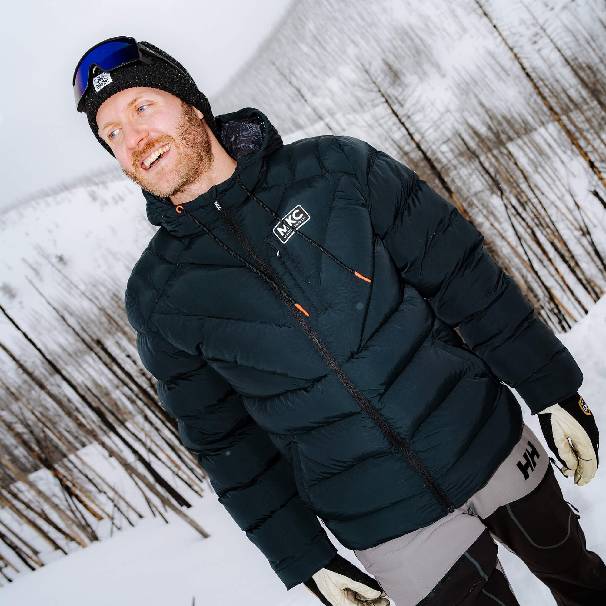 GRINNELL PUFFY ZIP JACKET - BLACK