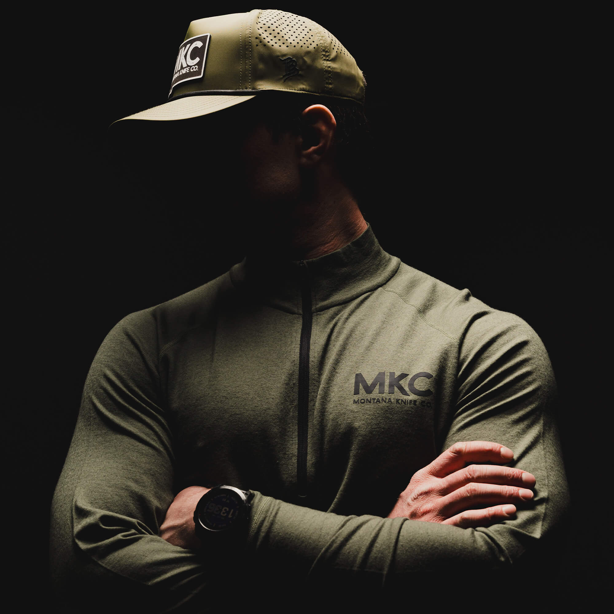 RANGE LINE PRO QUARTER ZIP - OLIVE