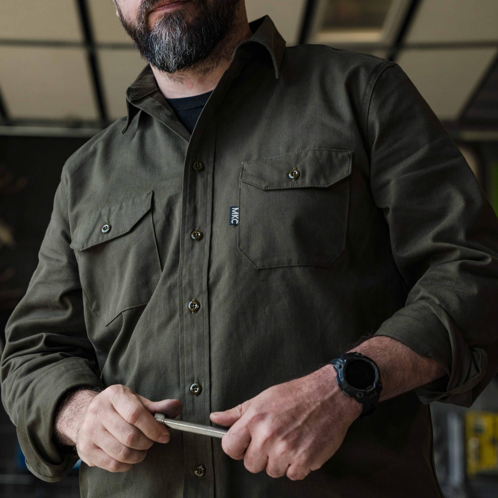 MKC SHOP SHIRT - USA MADE - OLIVE