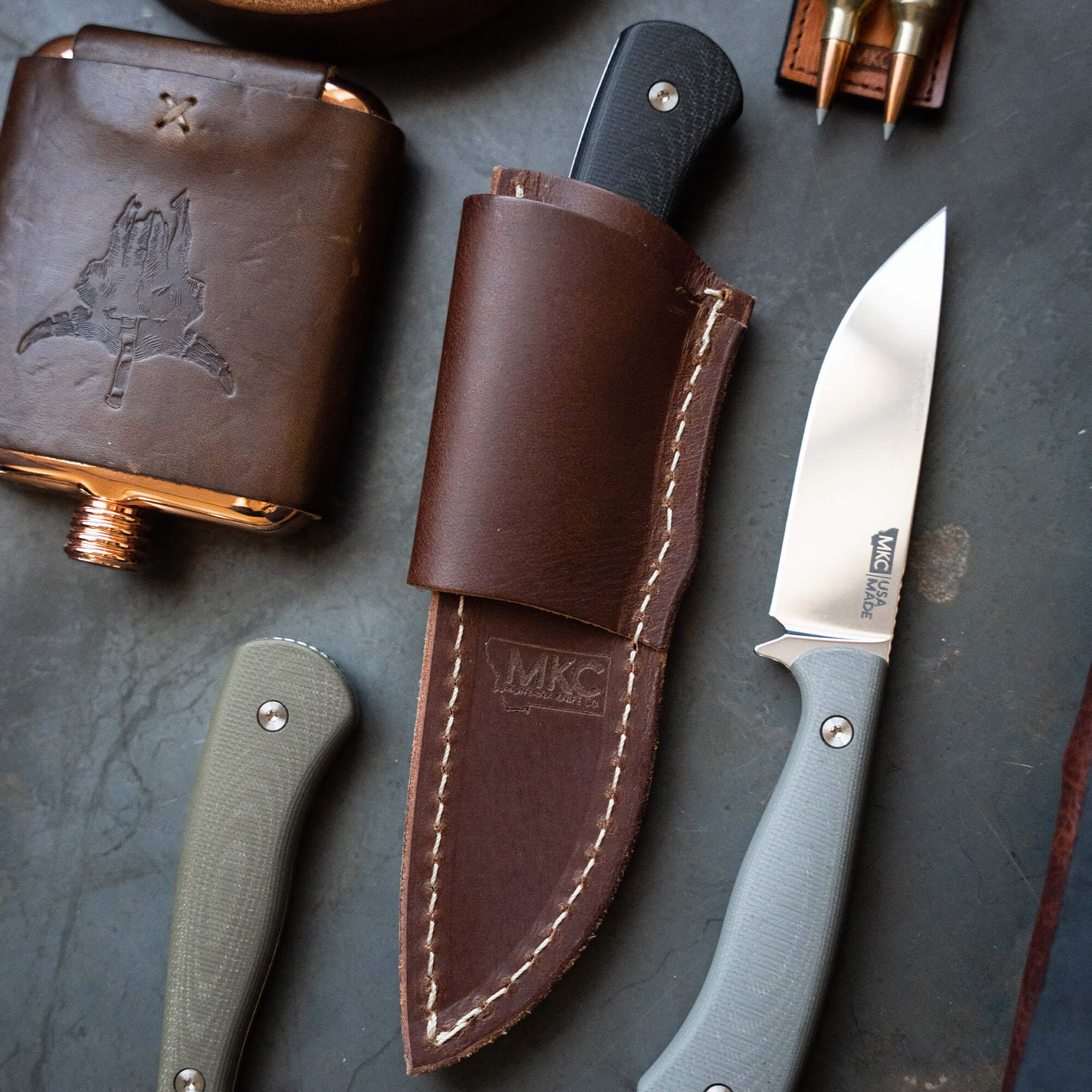 MKC WHITETAIL - HORIZONTAL LEATHER SHEATH