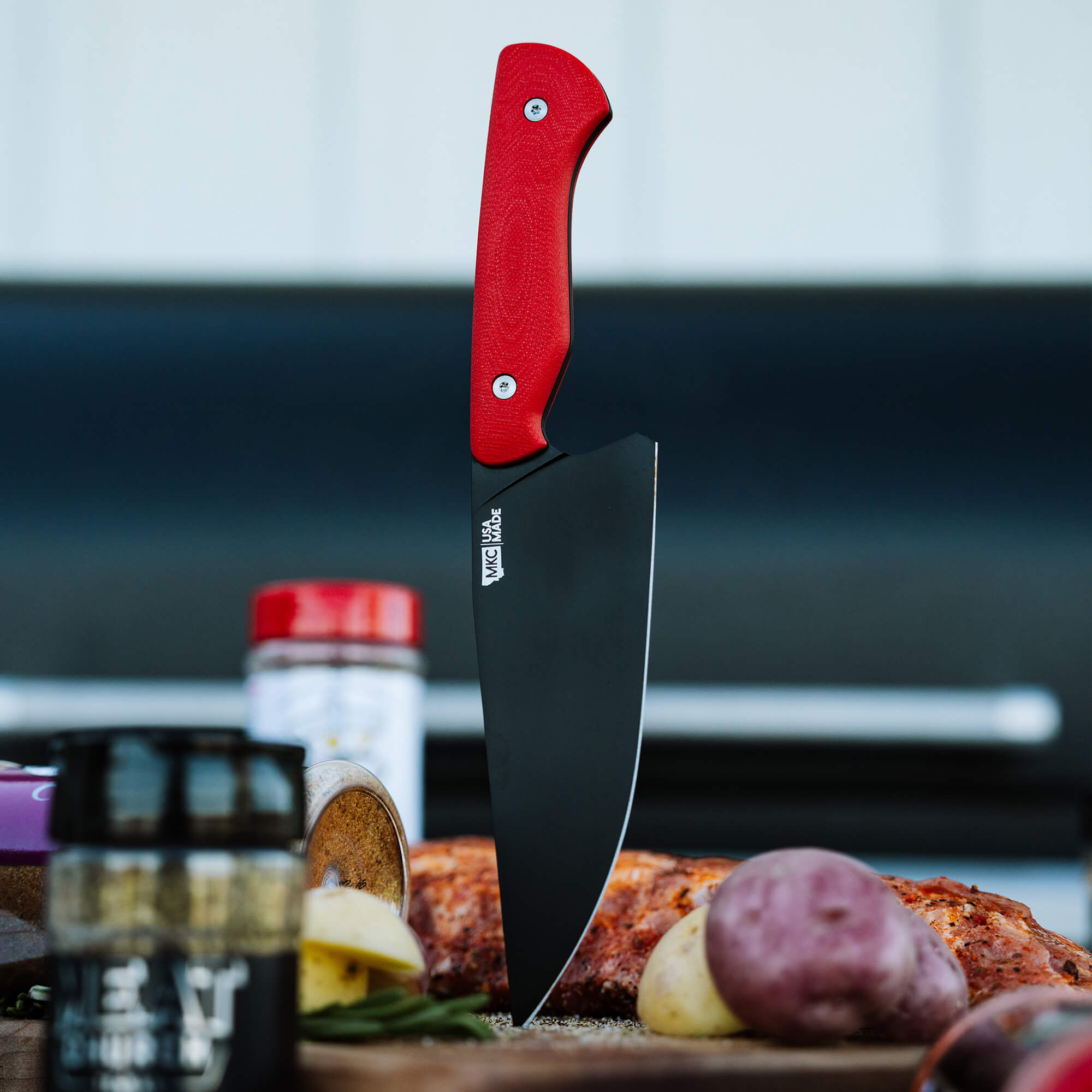 MEAT CHURCH CHEF KNIFE - RED