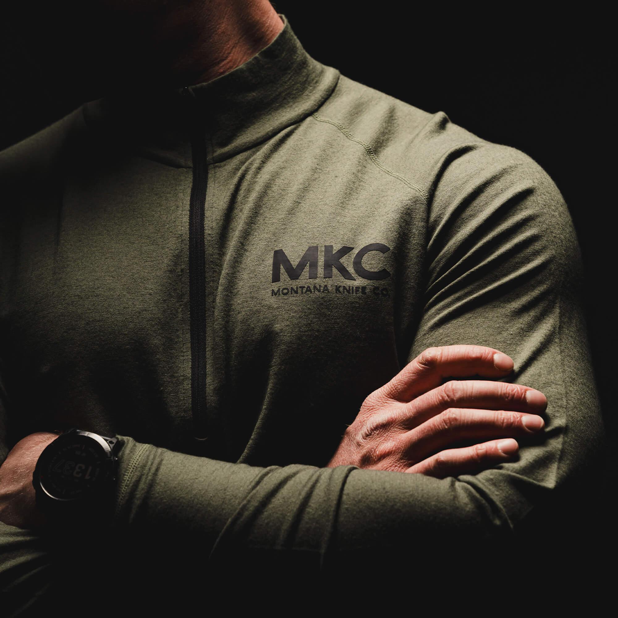 RANGE LINE PRO QUARTER ZIP - OLIVE