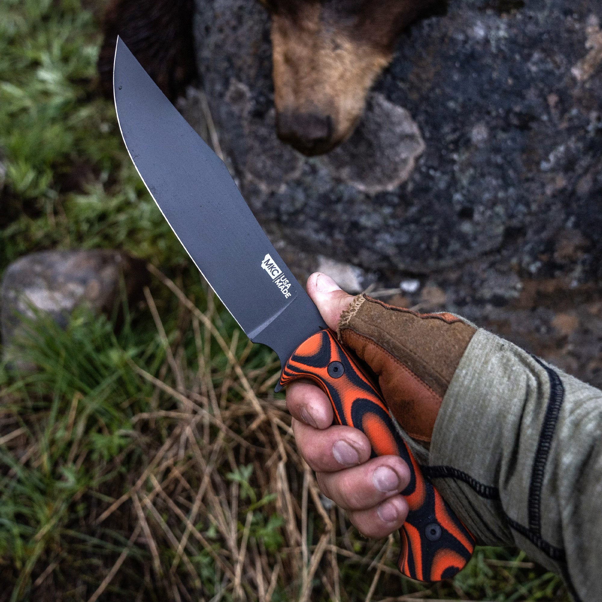 THE MARSHALL BUSHCRAFT KNIFE - ORANGE & BLACK