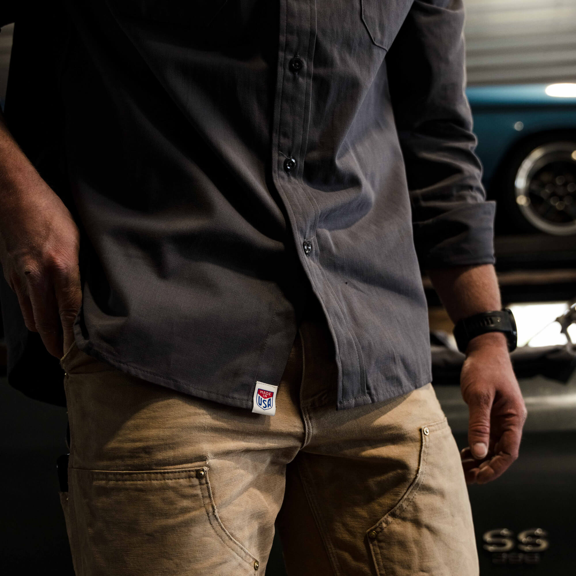 MKC SHOP SHIRT - USA MADE - GRAPHITE
