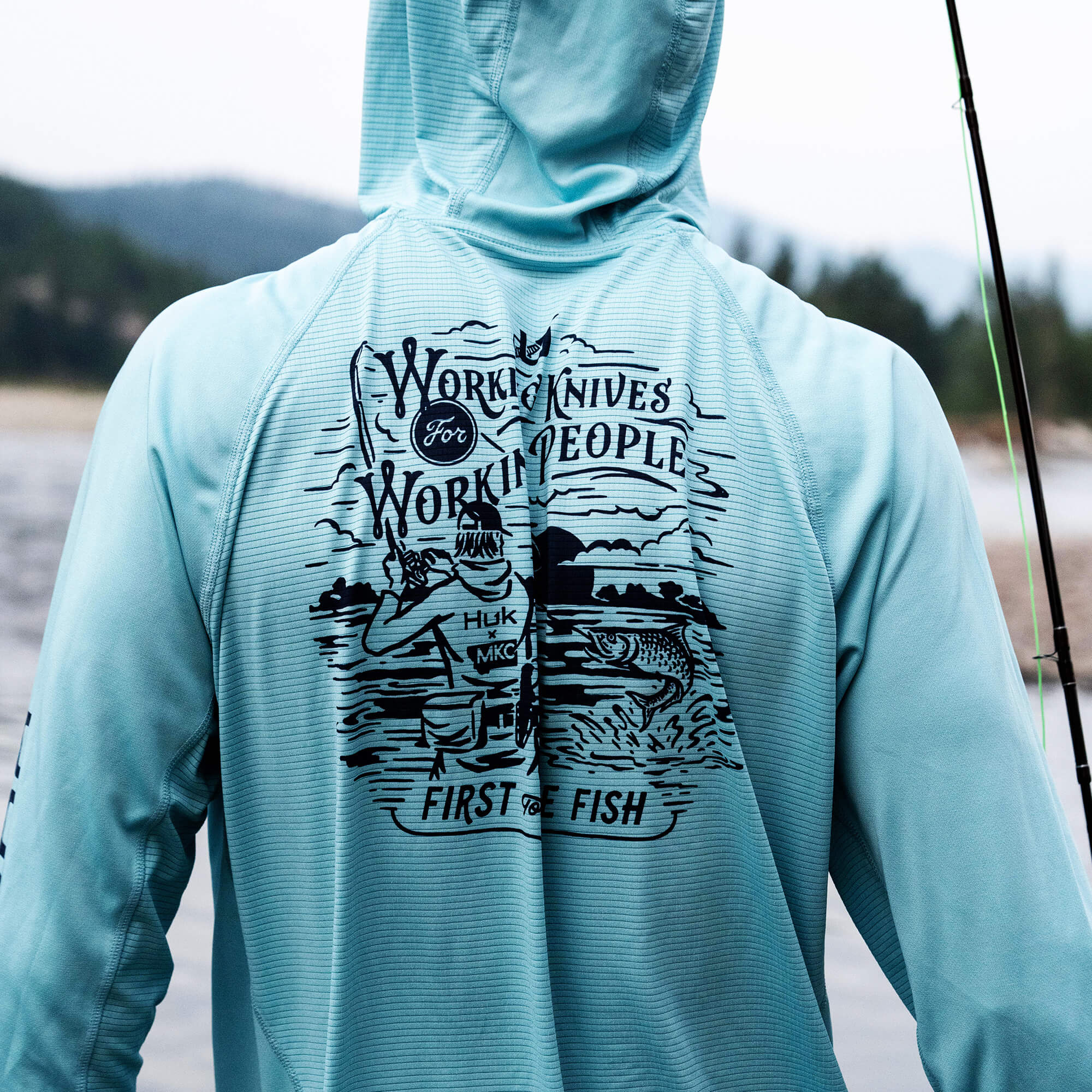 MKC x HUK PERFORMANCE HOODIE - MARINE BLUE