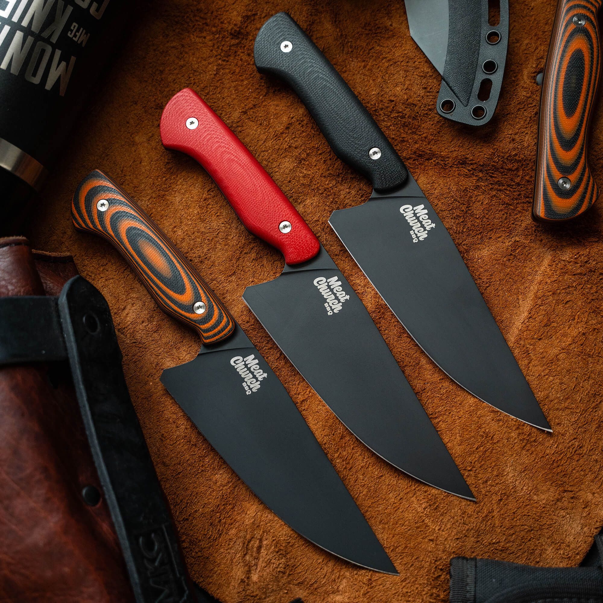 MEAT CHURCH CHEF KNIFE - ORANGE & BLACK