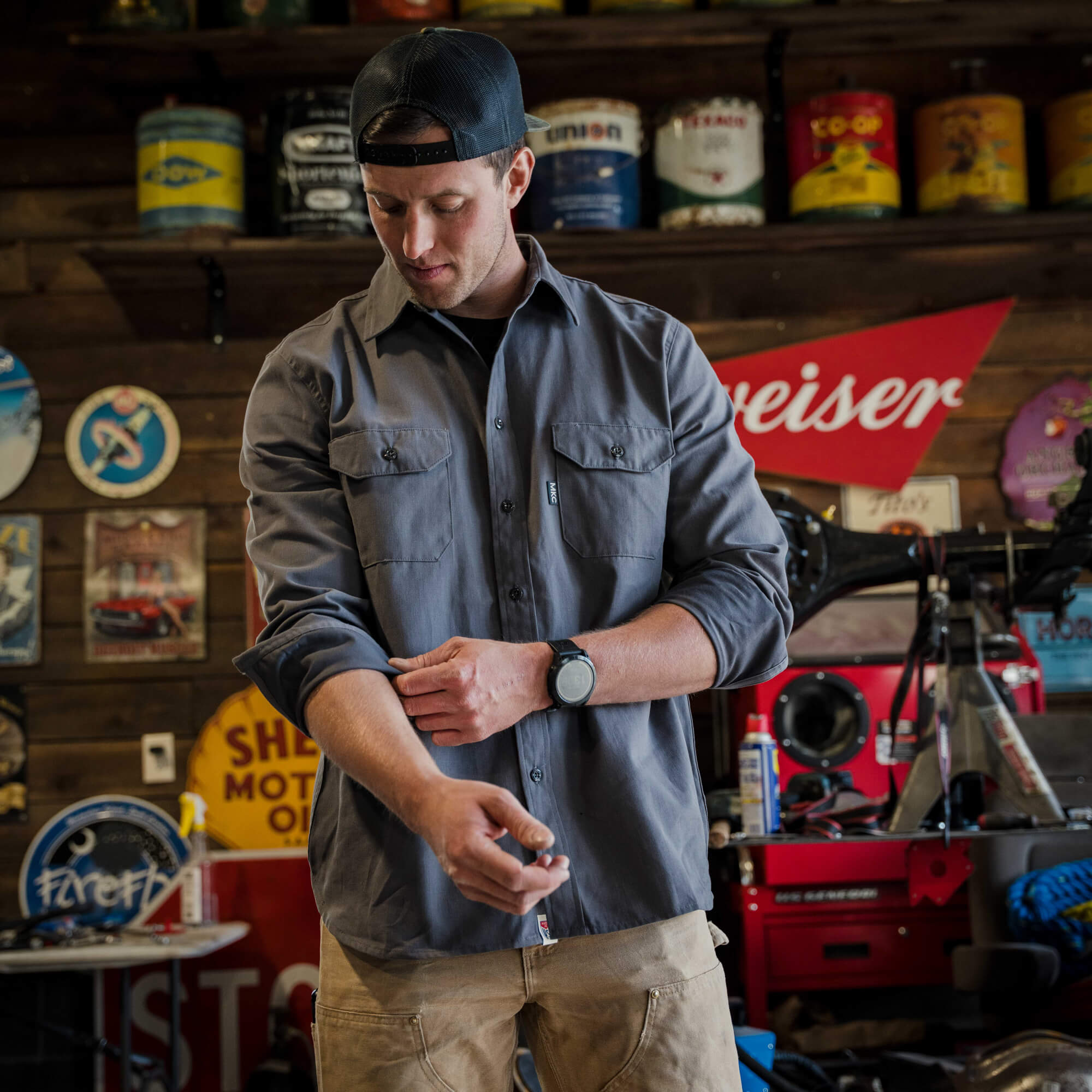 MKC SHOP SHIRT - USA MADE - GRAPHITE