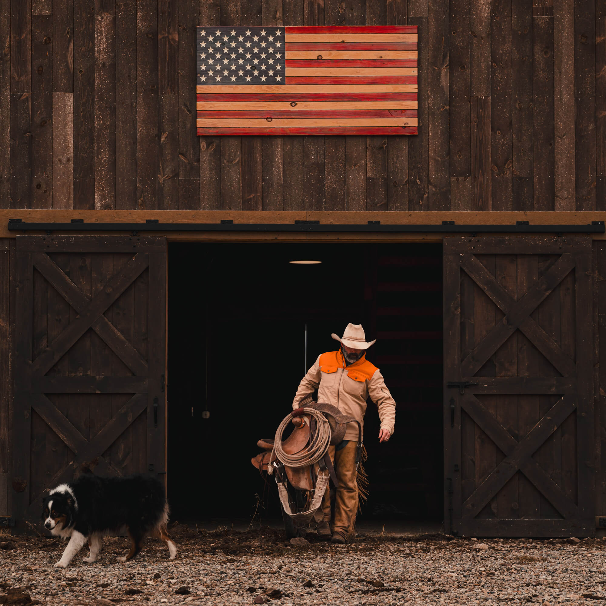 AUGUSTA JACKET - TAN/ORANGE