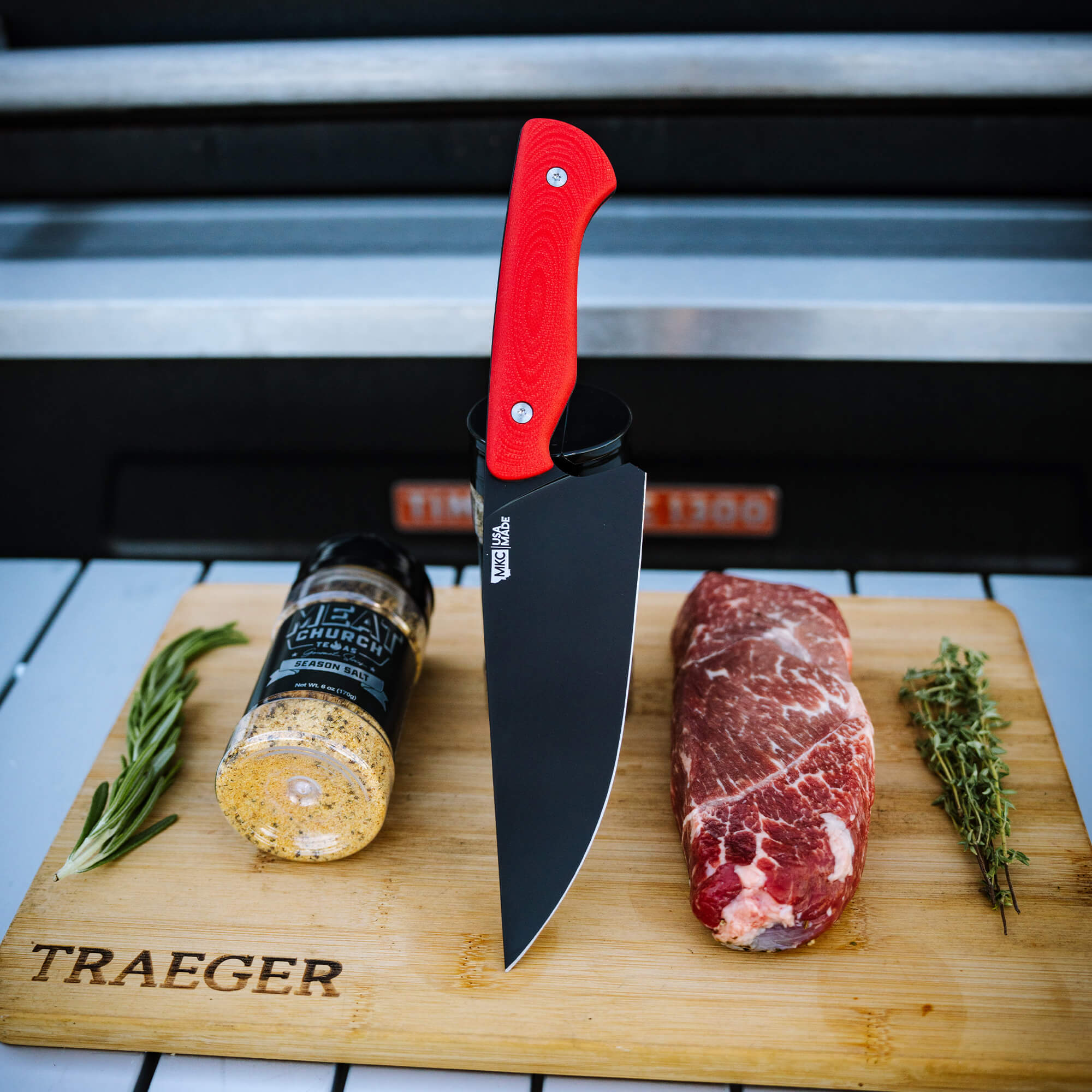 MEAT CHURCH CHEF KNIFE - RED