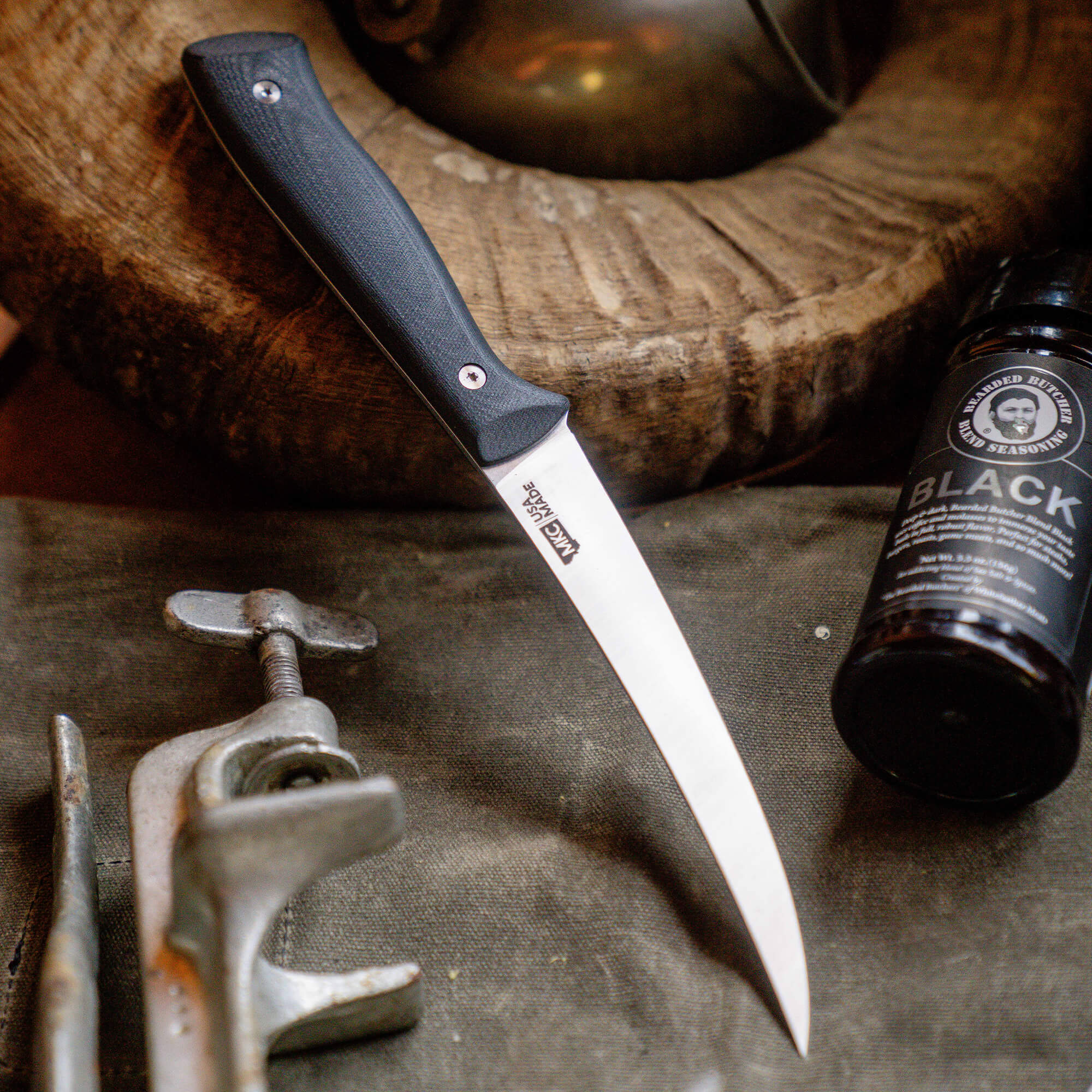 BONING BUTCHER KNIFE - BLACK