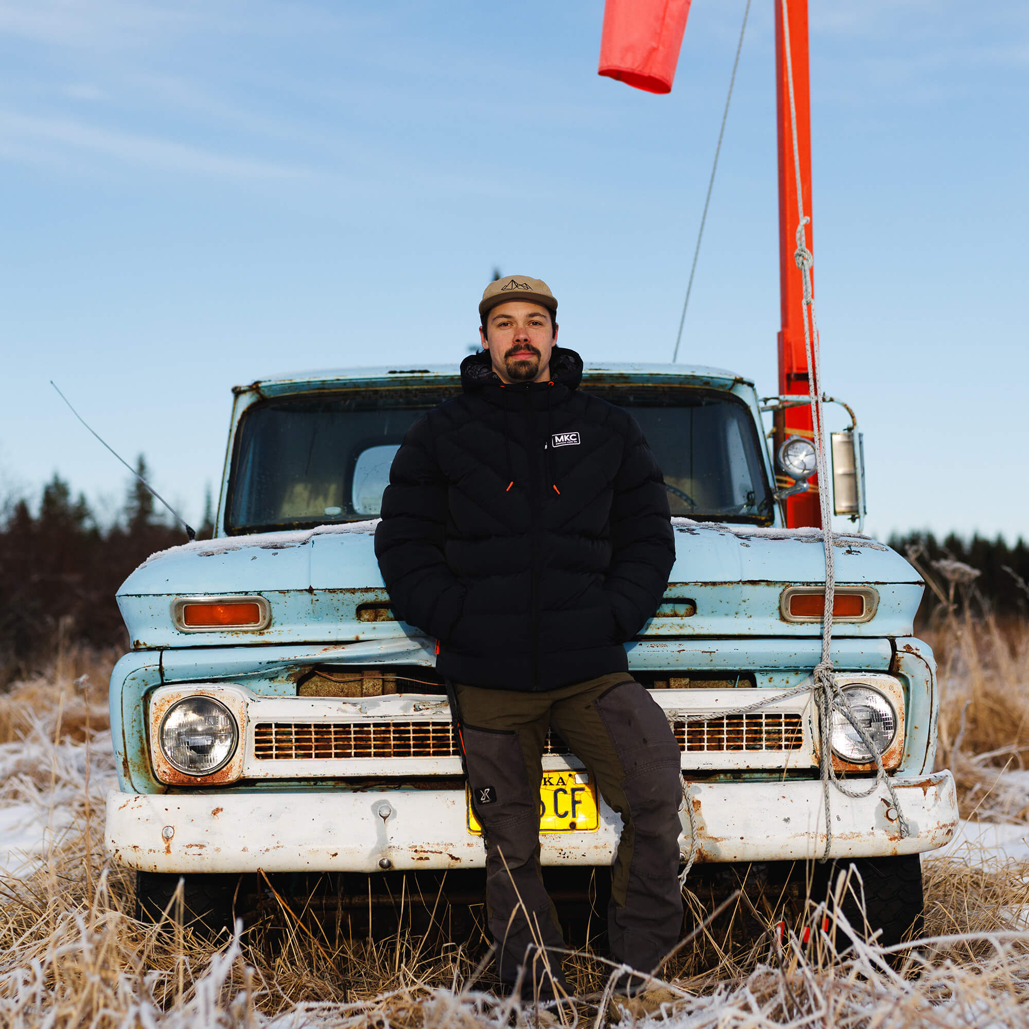 GRINNELL PUFFY ZIP JACKET - BLACK
