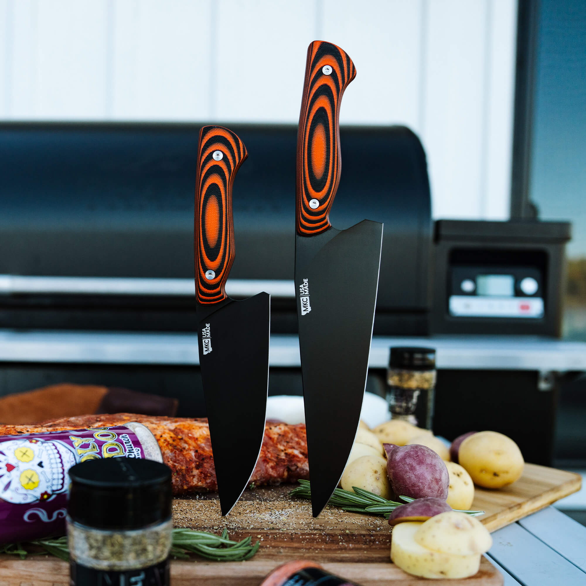 MEAT CHURCH CHEF KNIFE - ORANGE & BLACK