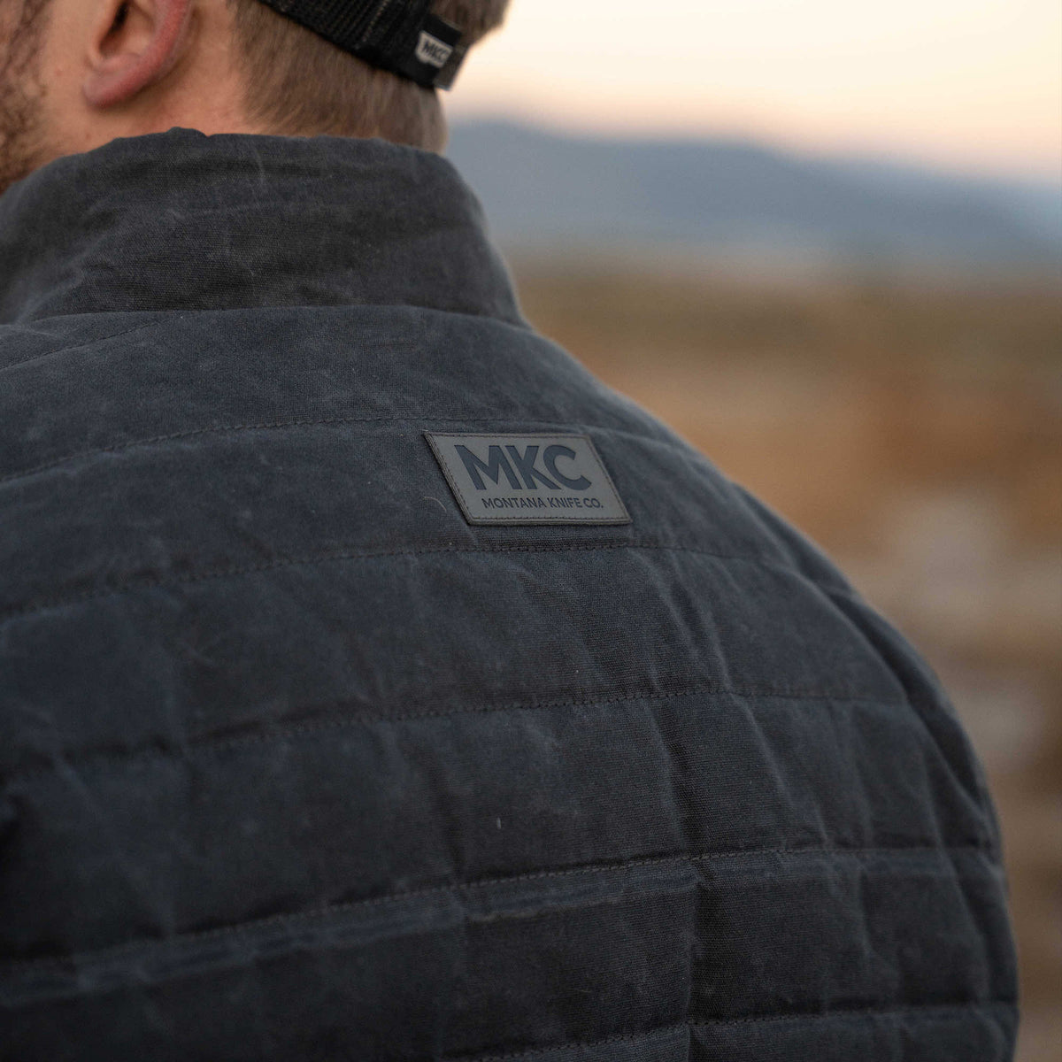 WHITEFISH WAXED CANVAS PUFFY JACKET - CHARCOAL