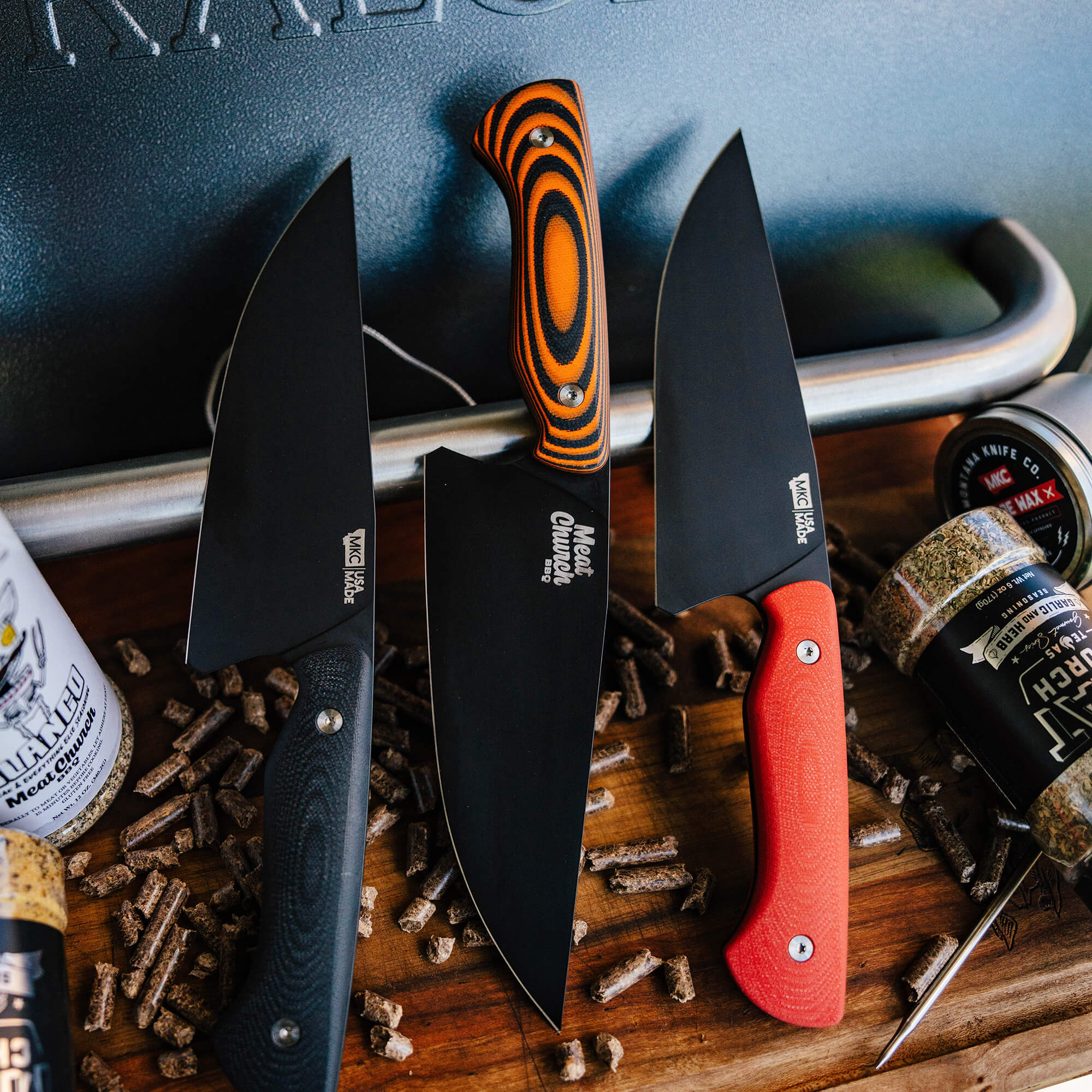 MEAT CHURCH CHEF KNIFE - ORANGE & BLACK