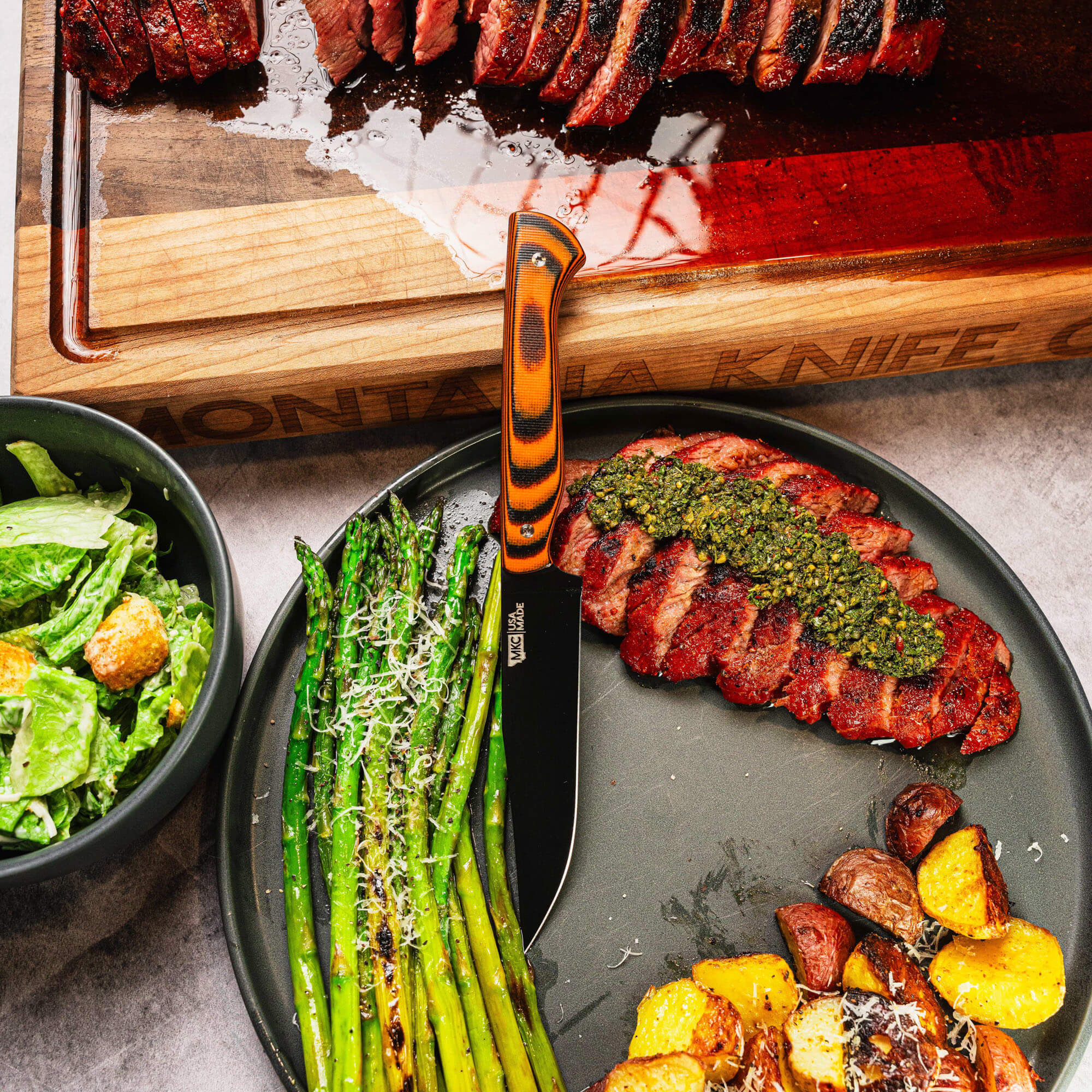 MKC STEAK KNIVES (SET OF 4) - PVD - ORANGE/BLACK